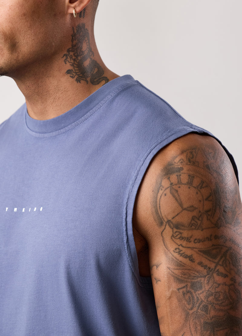 Gym King Purpose Washed Vest - Deep Indigo