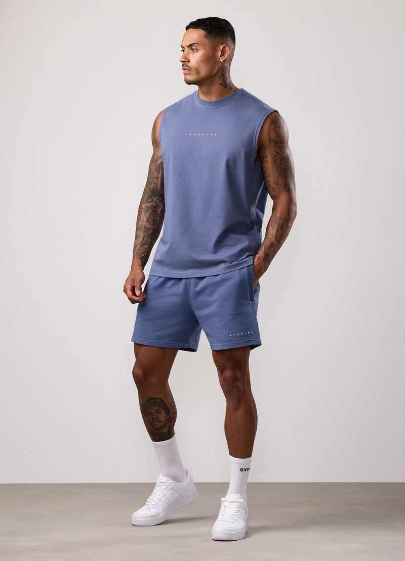 Gym King Purpose Washed Vest - Deep Indigo