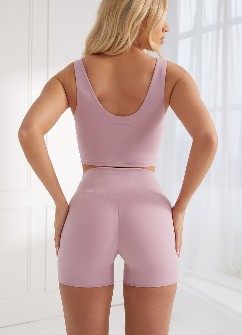 Gym King Peach Luxe 4" Short - Dusky Mauve Luxe