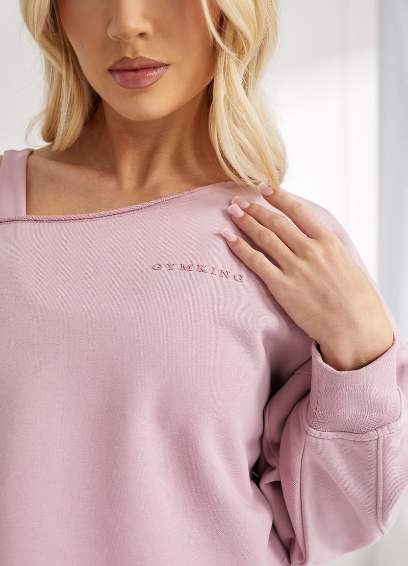 Gym King Move Your Way Crop Sweatshirt  - Dusky Mauve