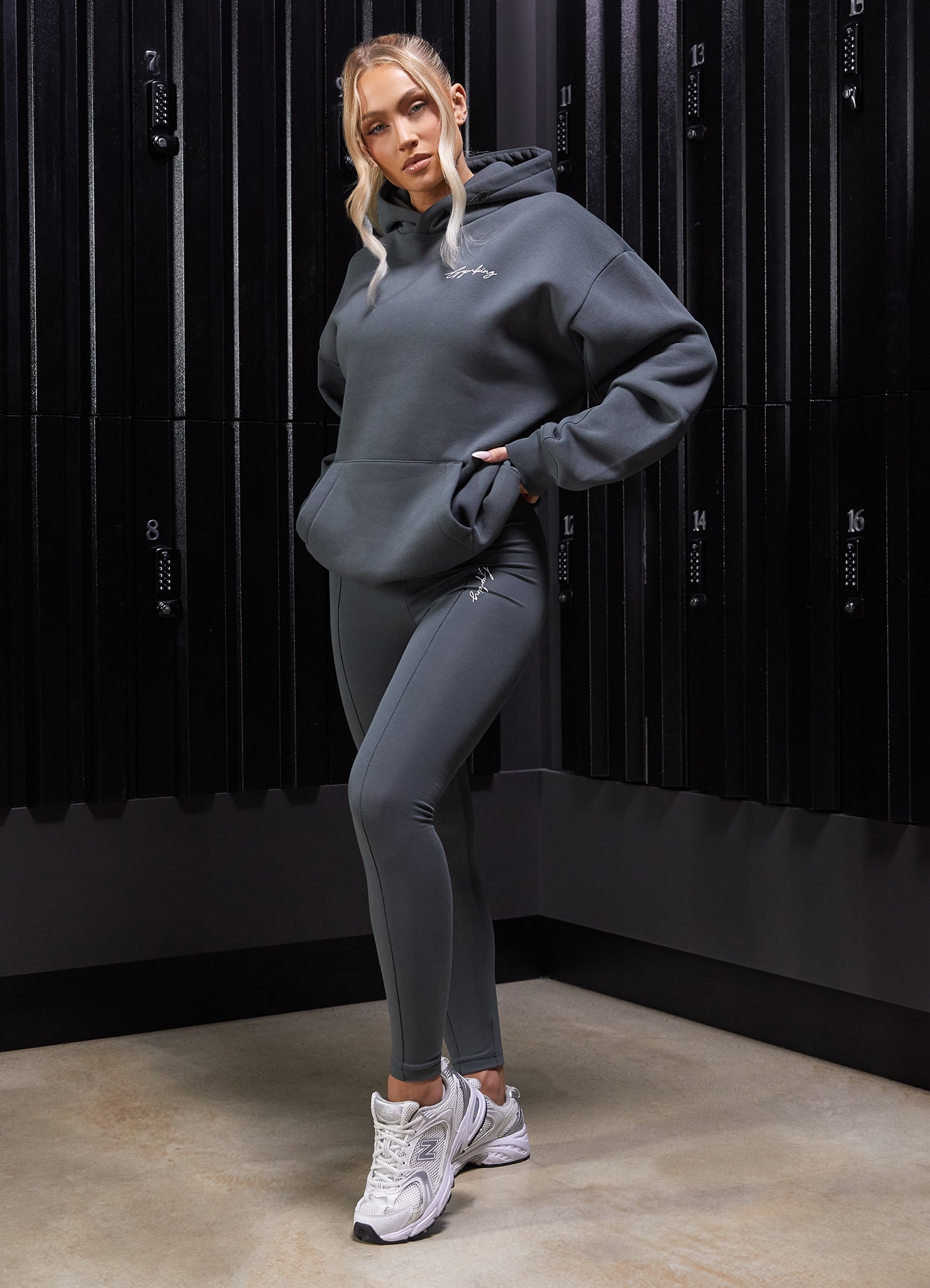Gym King Reset Cotton Jersey Legging - Green Smoke