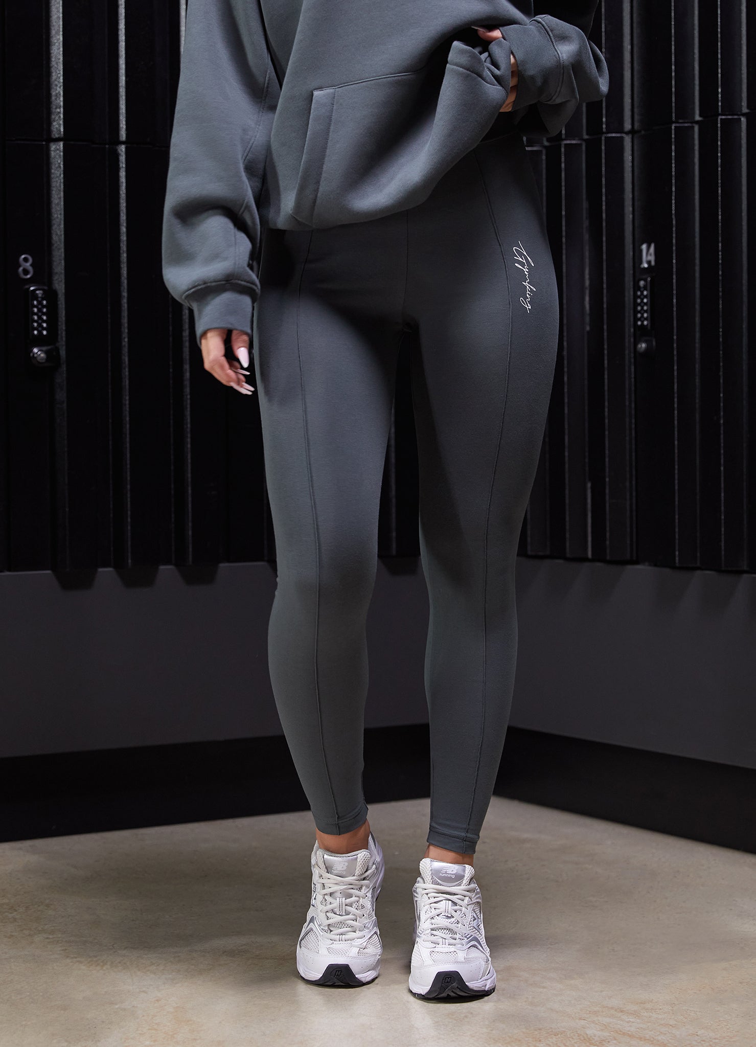 Gym King Reset Cotton Jersey Legging - Green Smoke