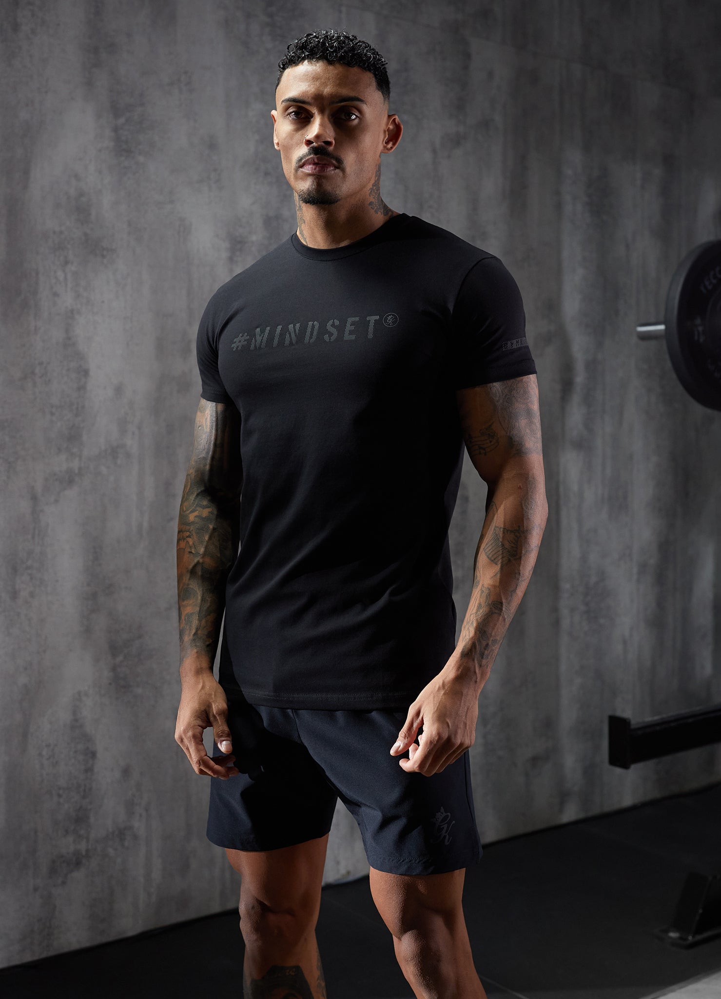 Gym King Mindset Jersey Tee - Black
