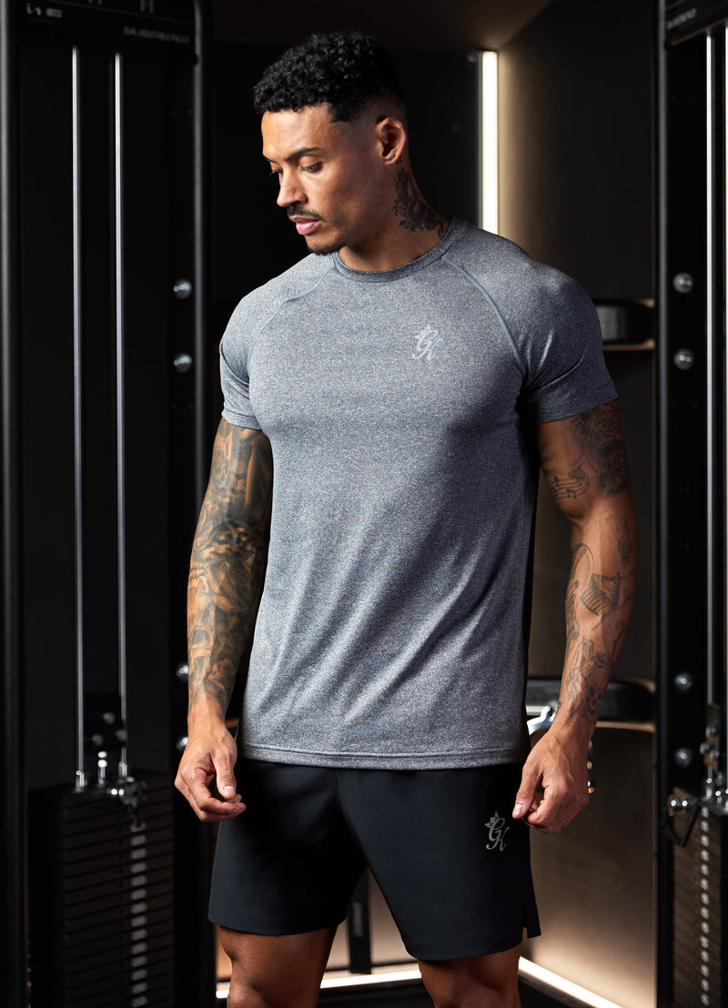 Gym King Energy Grindle Tee - Grey Marl