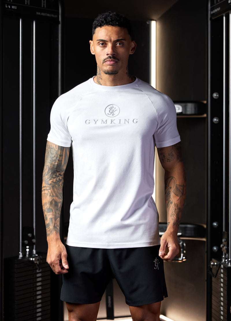 Gym King Pro Jersey Tee - White