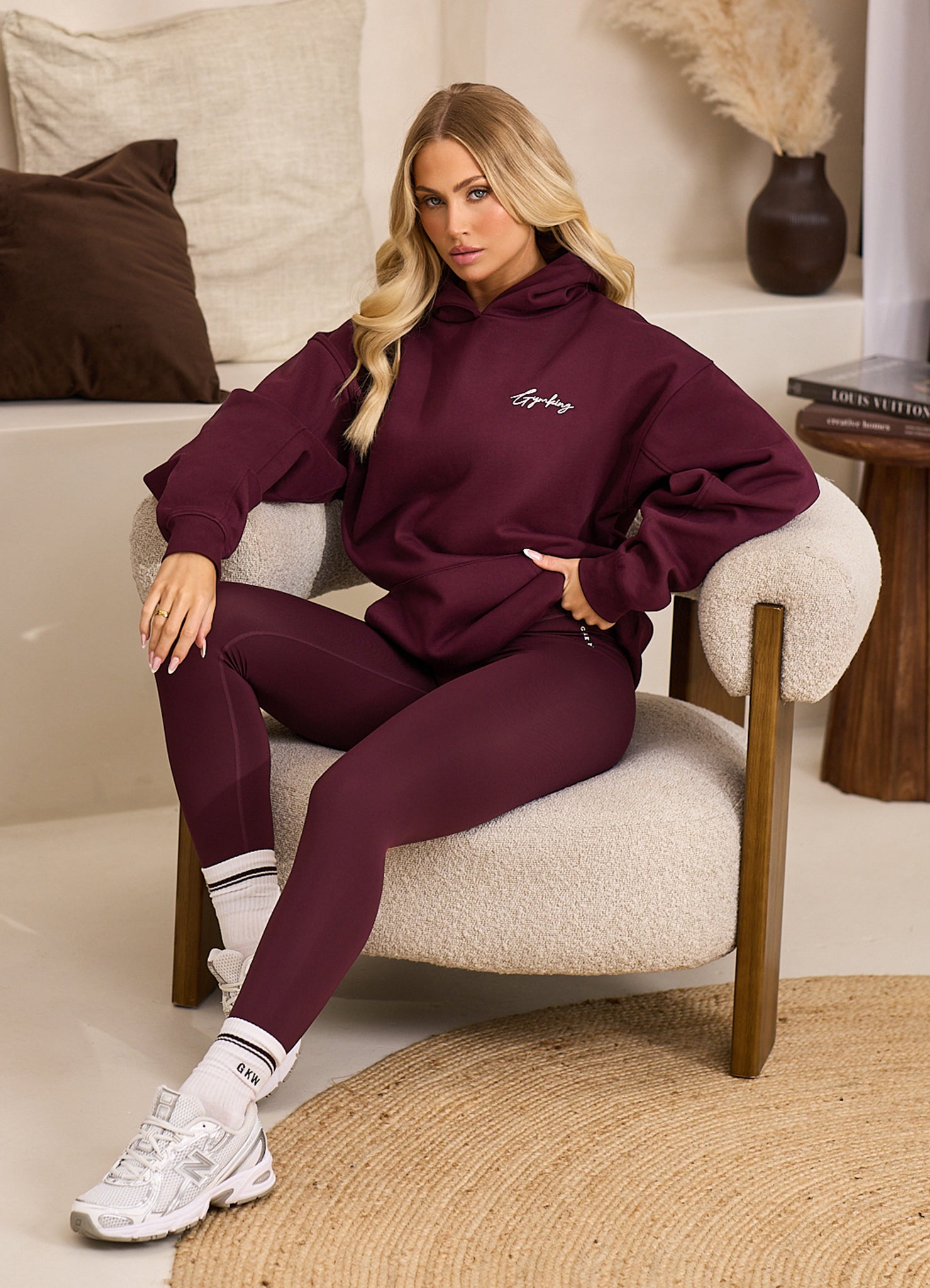 Gym King Knockout Legging - Dark Cherry