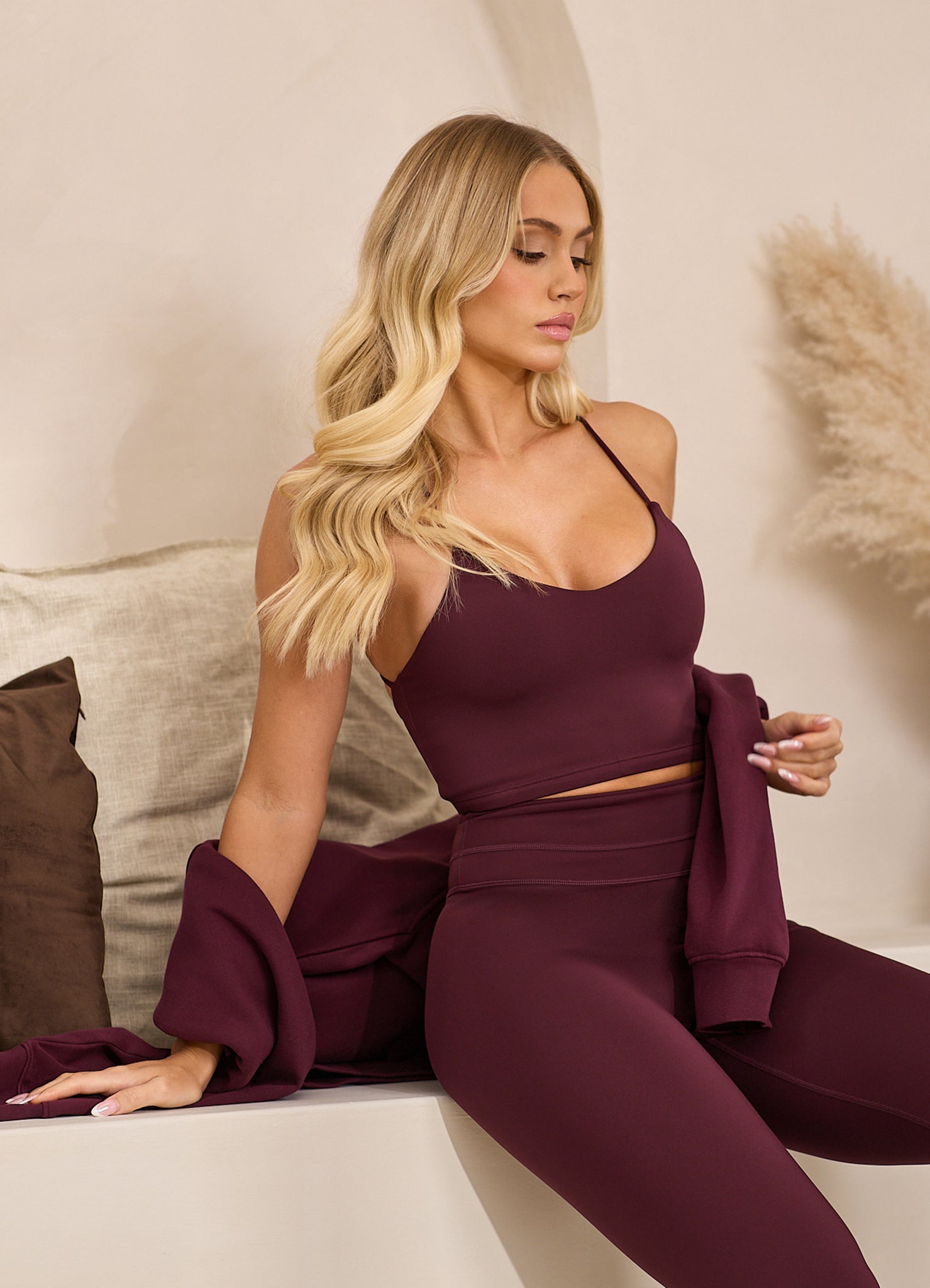 Gym King Knockout Strappy Bra - Dark Cherry