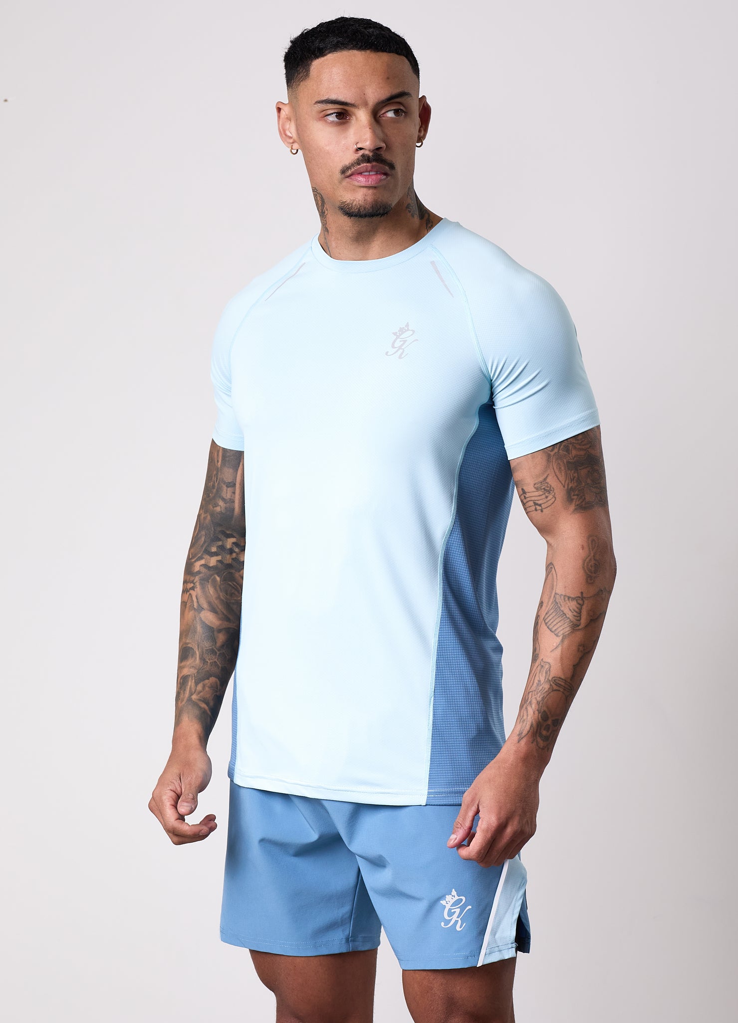 Gym King Flex 2.0 Tee - Iced Aqua/Coastal Blue