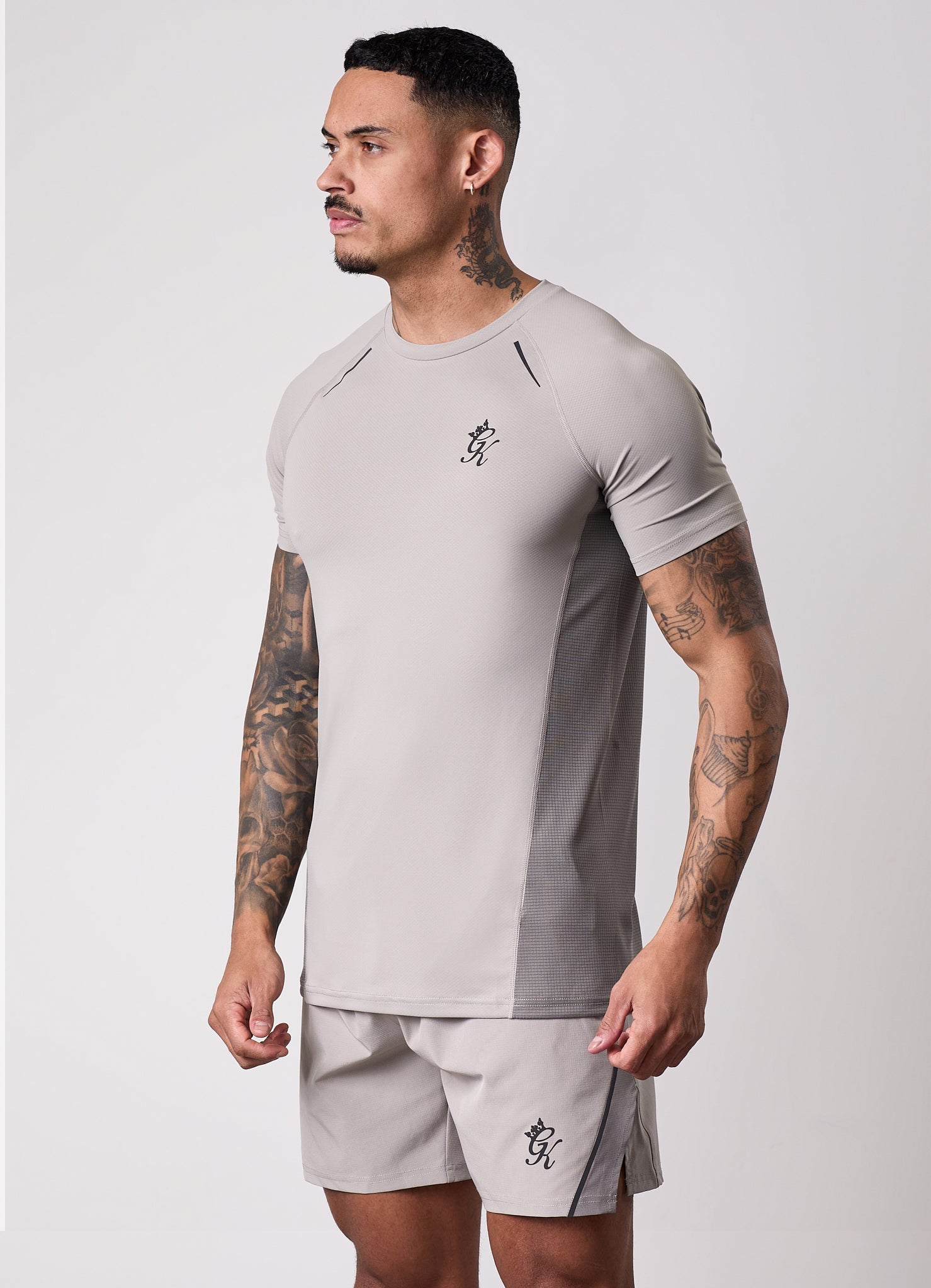 Gym King Flex 2.0 Tee - Storm Grey/Taupe
