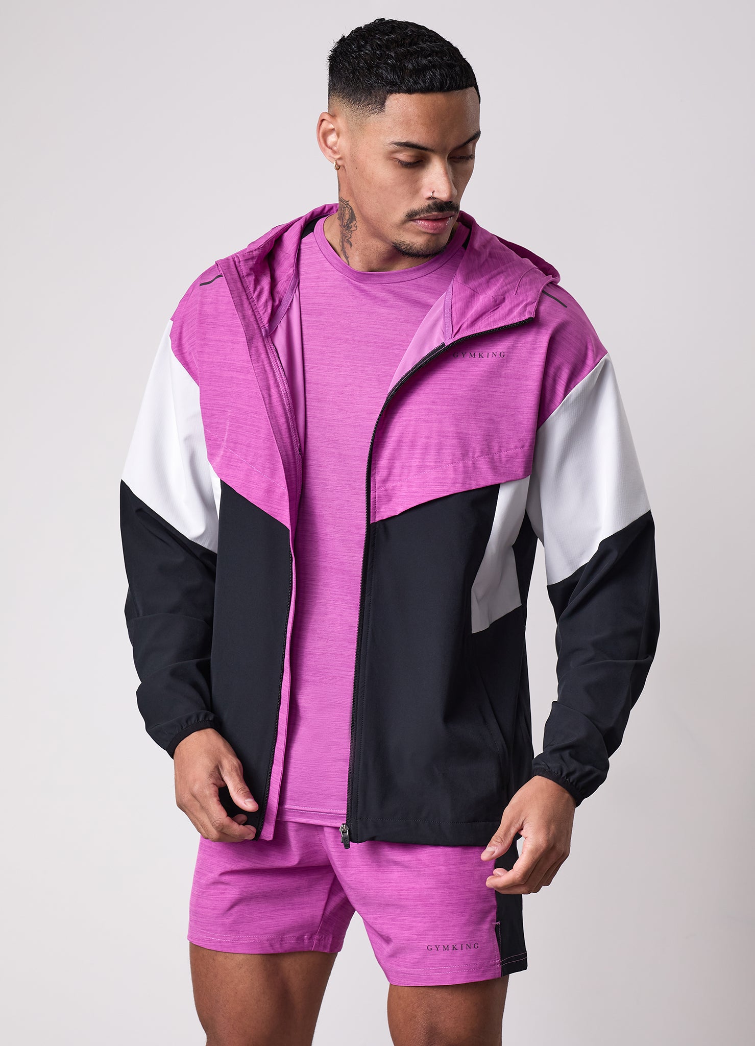 Gym king Vision Full Zip Hood - Magenta Purple