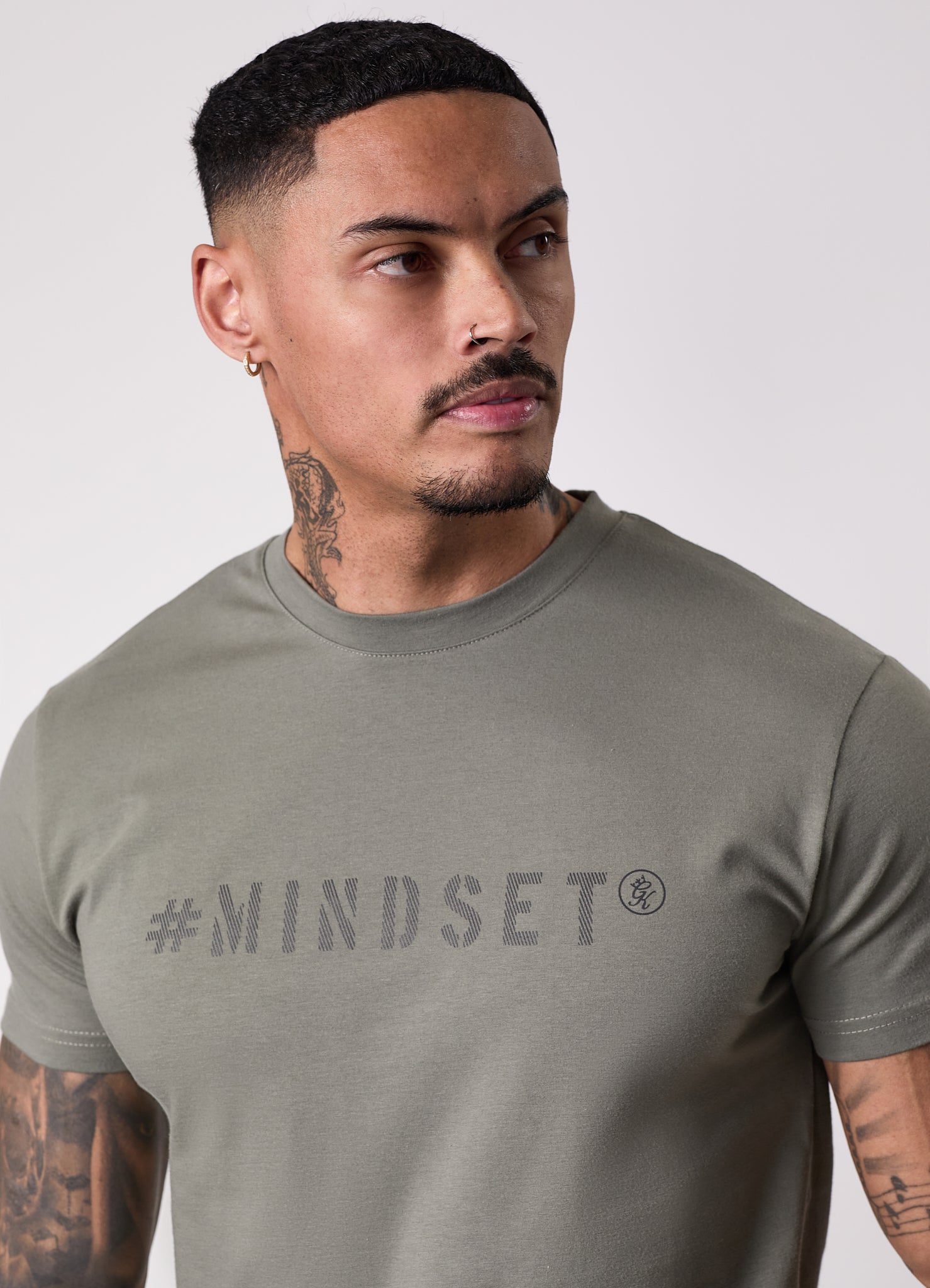 Gym King Mindset Tee - Khaki