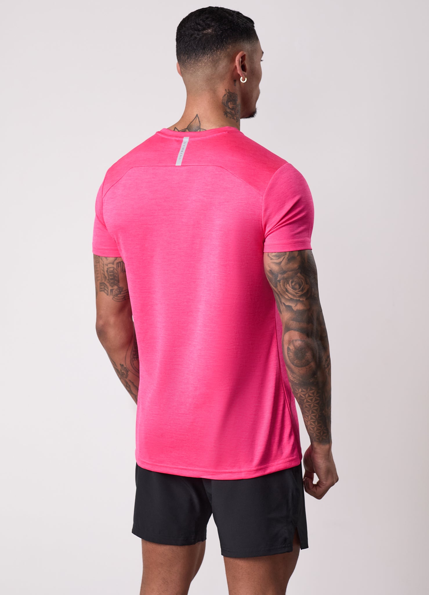 Gym King Element Tee - Tropical Pink Marl