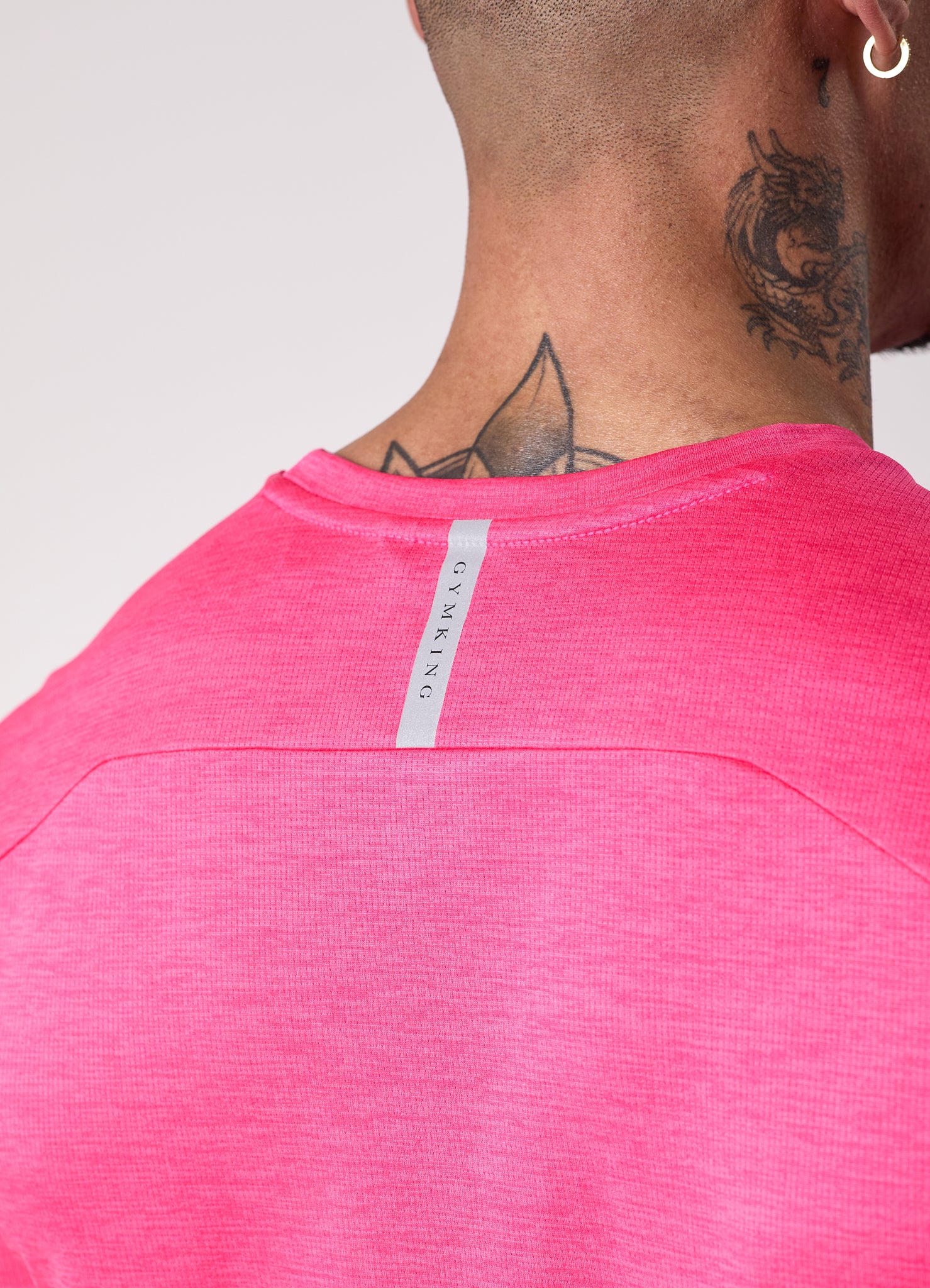 Gym King Element Tee - Tropical Pink Marl