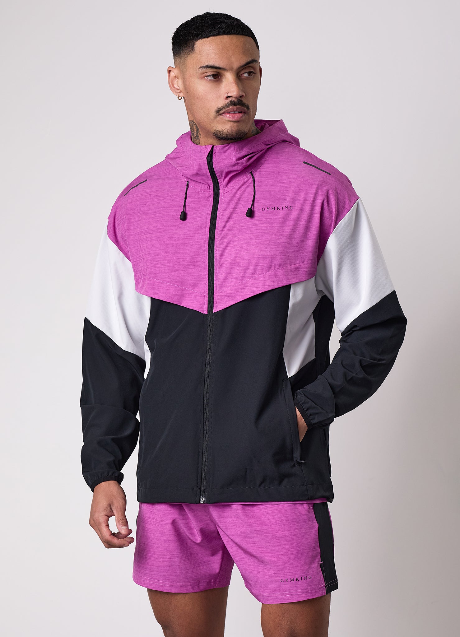 Gym king Vision Full Zip Hood - Magenta Purple