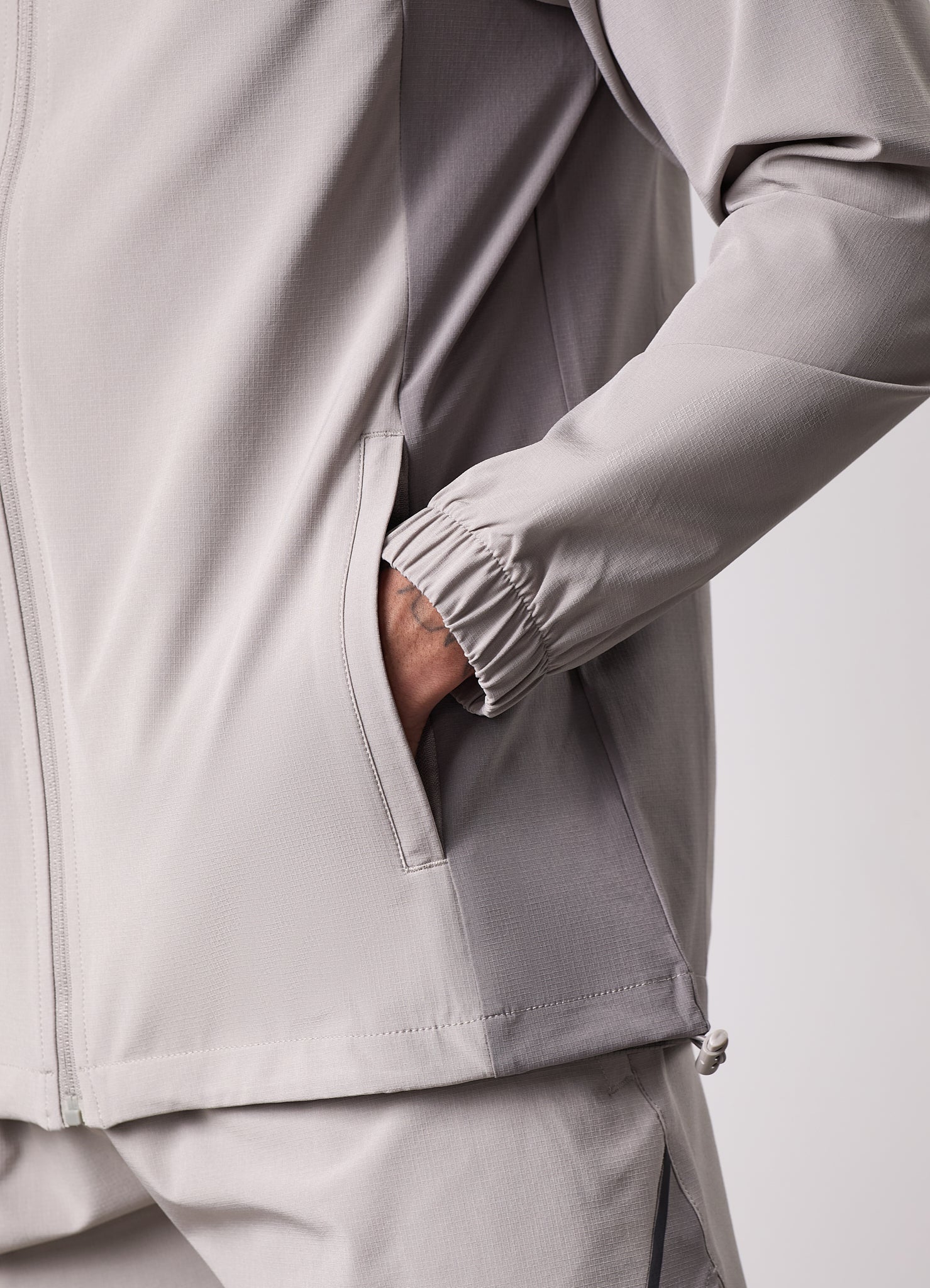 Gym King Flex 2.0 Woven Hood - Storm Grey/Taupe