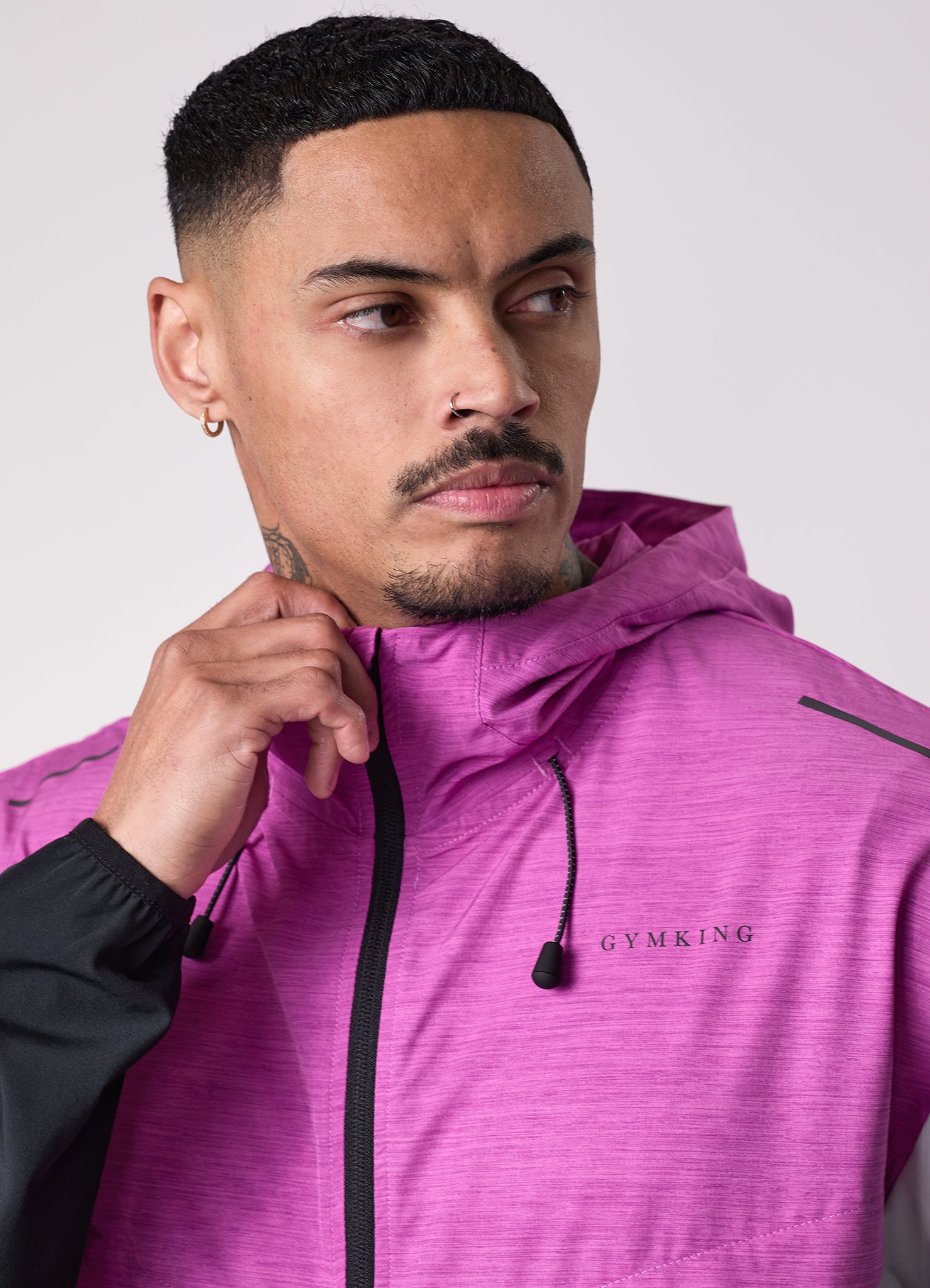 Gym king Vision Full Zip Hood - Magenta Purple
