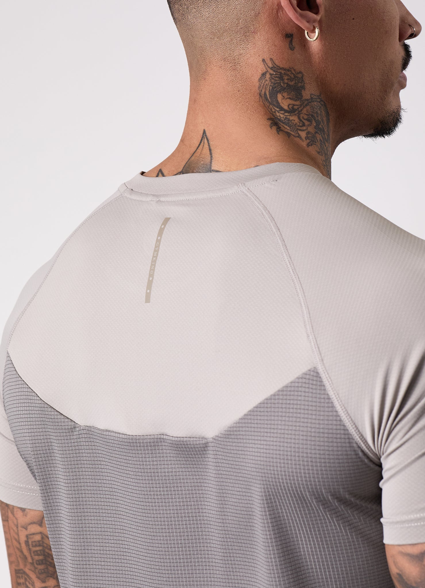 Gym King Flex 2.0 Tee - Storm Grey/Taupe