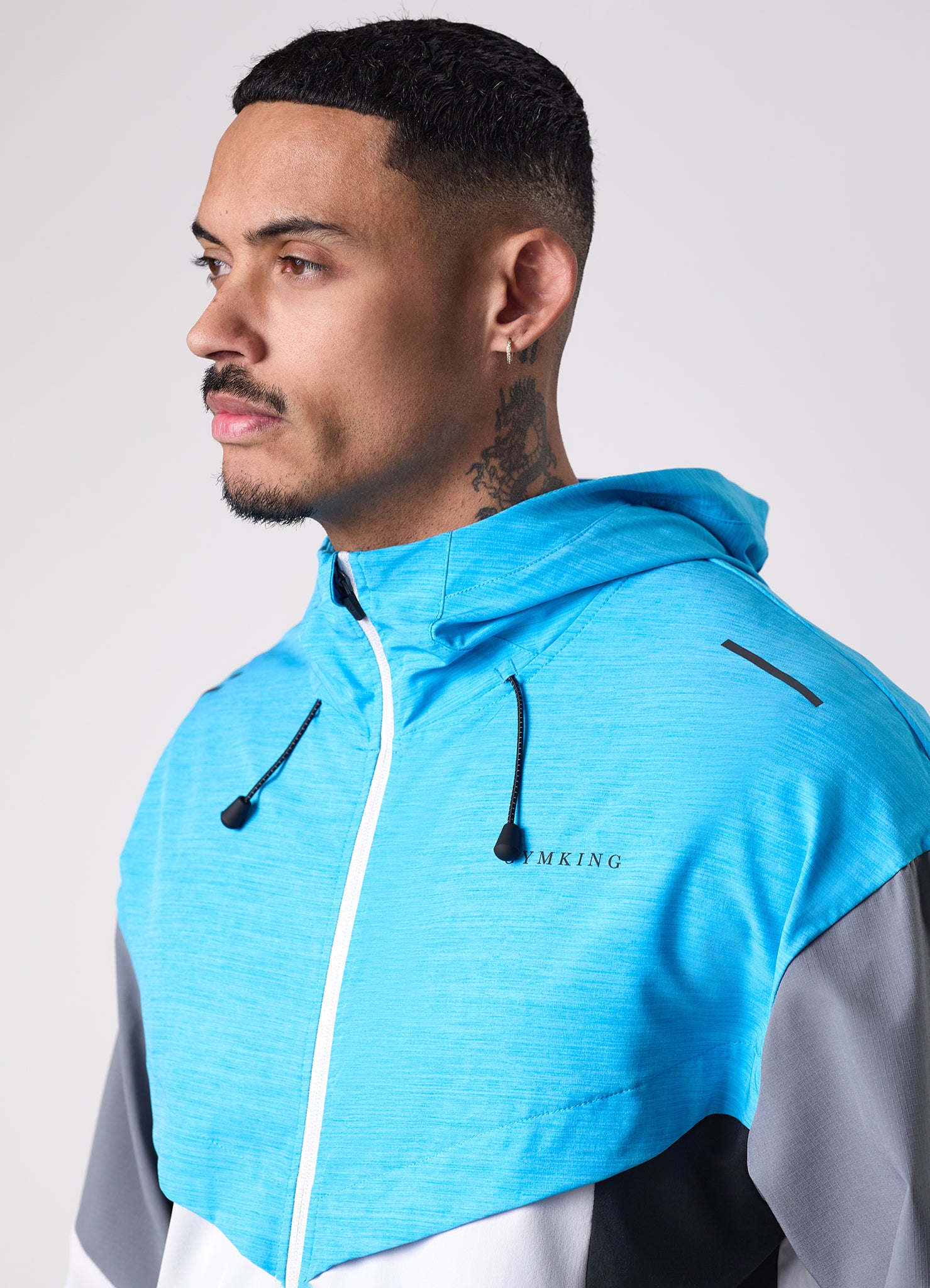 Gym King Vision Full Zip Hood Tracksuit - Portofino Blue