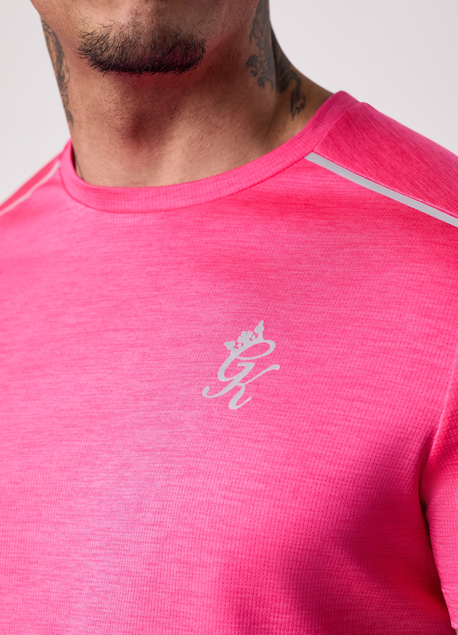 Gym King Element Tee - Tropical Pink Marl