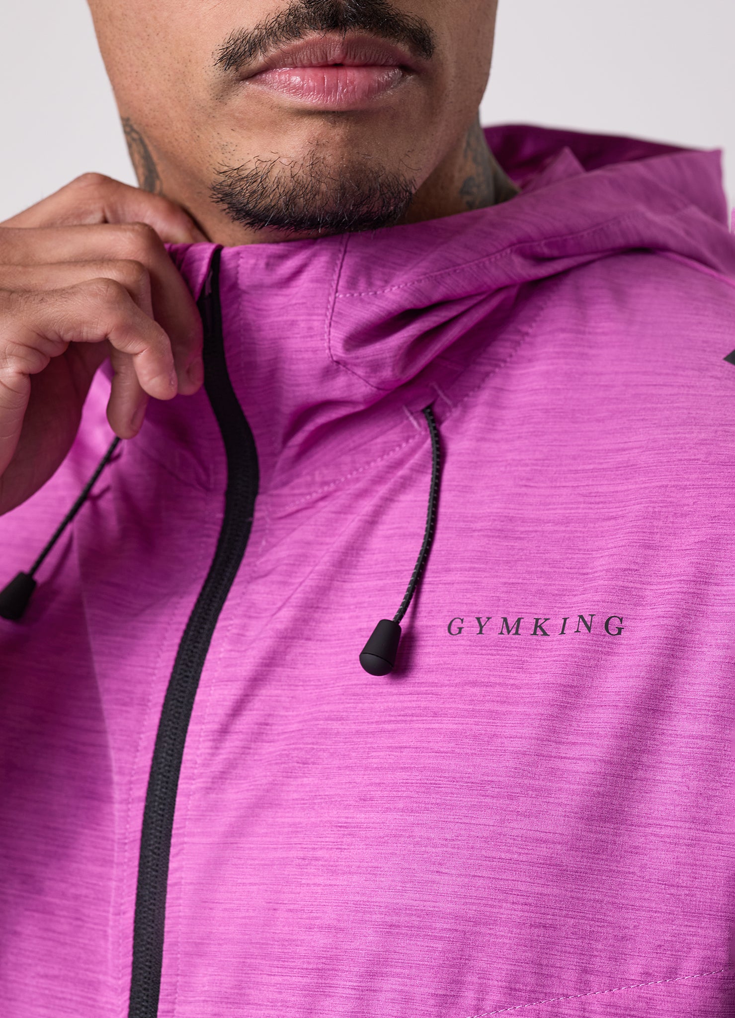 Gym king Vision Full Zip Hood - Magenta Purple