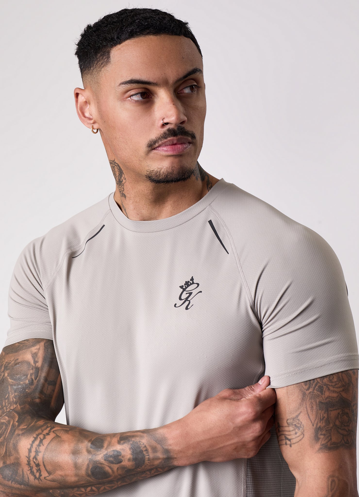Gym King Flex 2.0 Tee - Storm Grey/Taupe