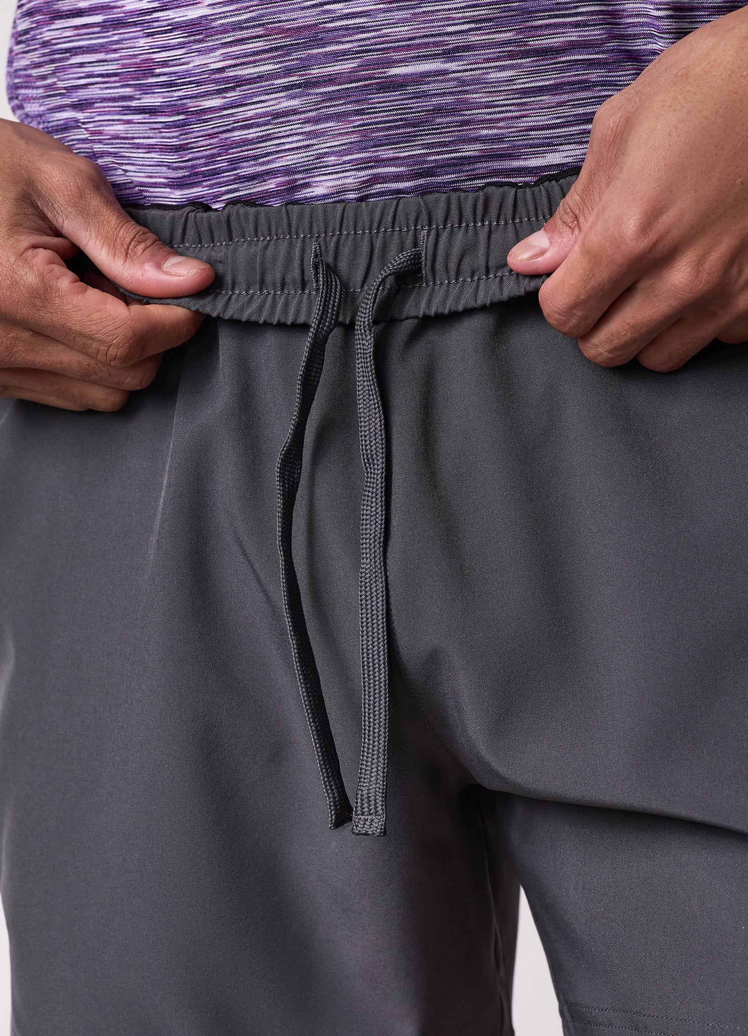 Gym King Space Dye Panel 5" Short - Graphite/Purple Haze Multi