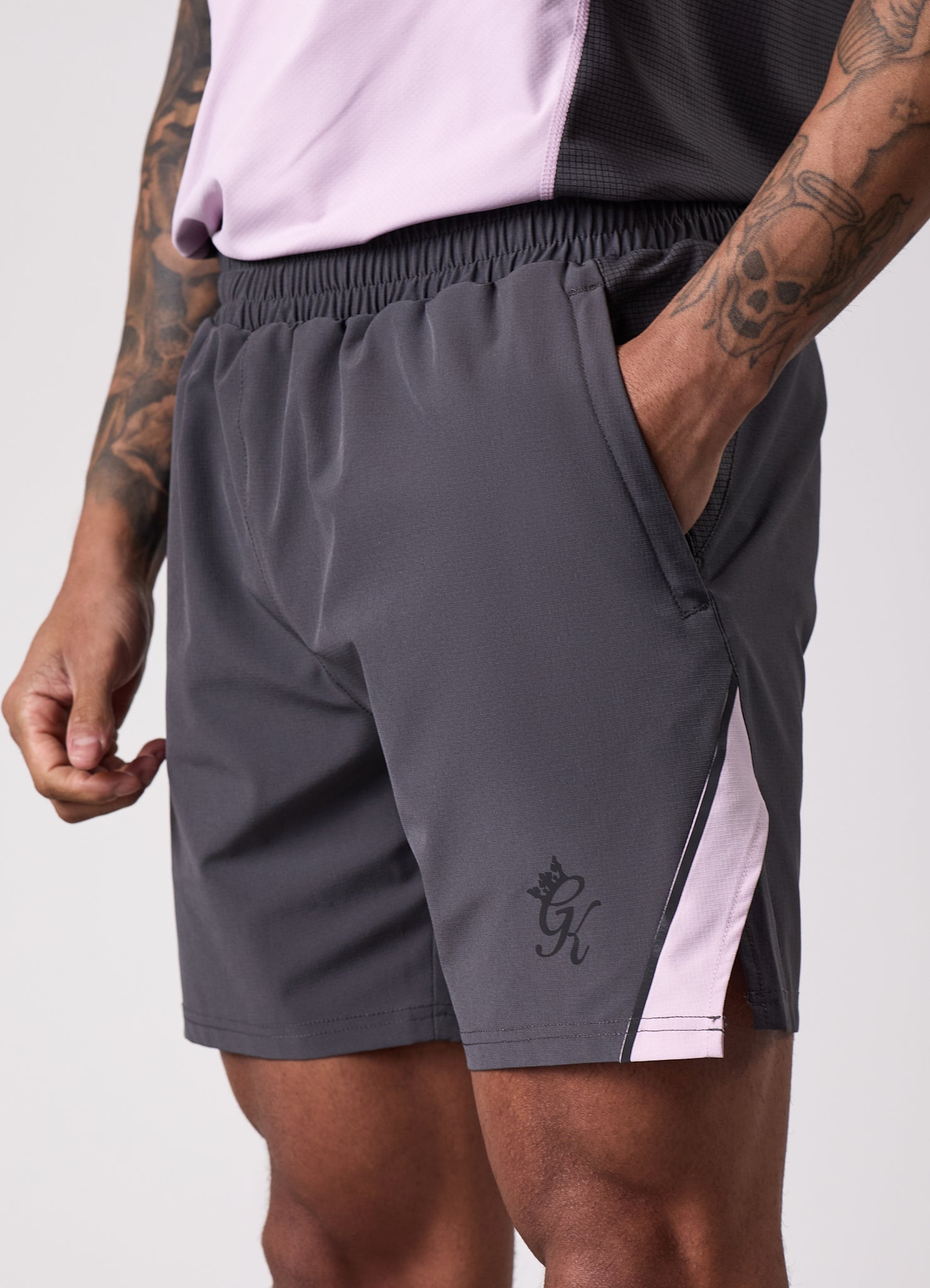 Gym King Flex 2.0 Short - Graphite/Dusky Lilac
