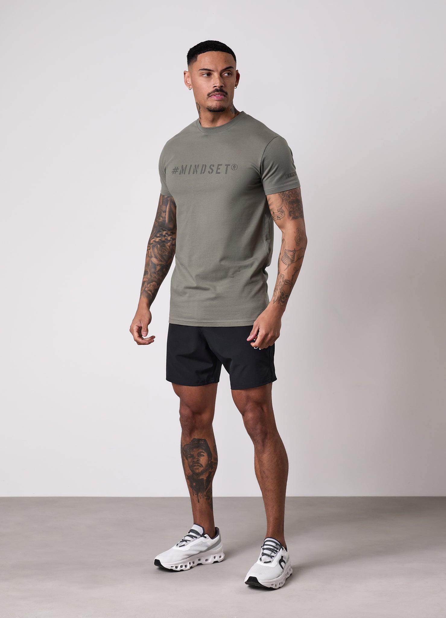Gym King Mindset Tee - Khaki