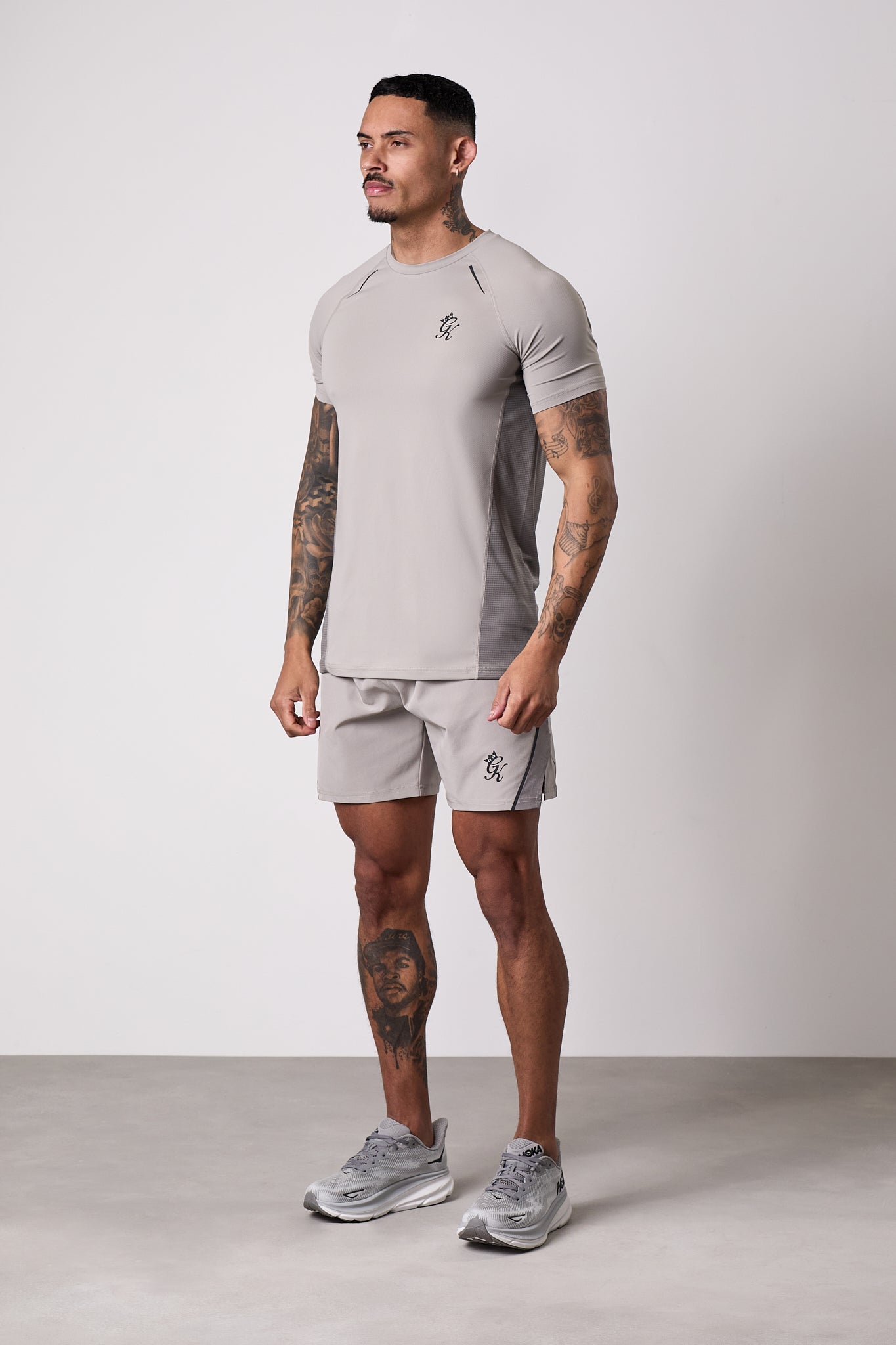 Gym King Flex 2.0 Tee - Storm Grey/Taupe