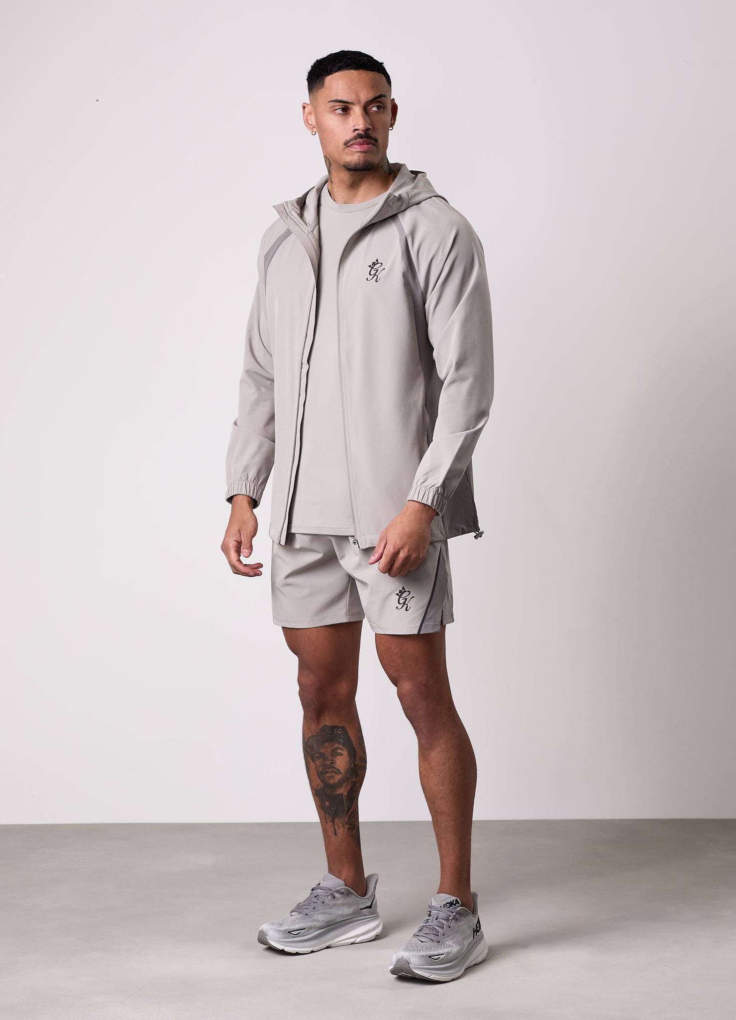Gym King Flex 2.0 Woven Hood - Storm Grey/Taupe