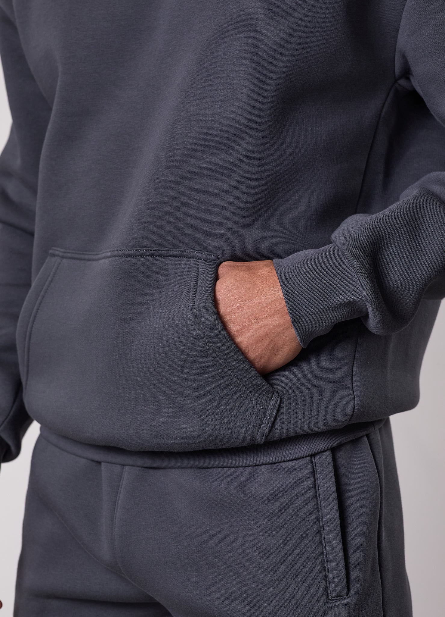 Gym King Fight Division Hood Tracksuit - Graphite