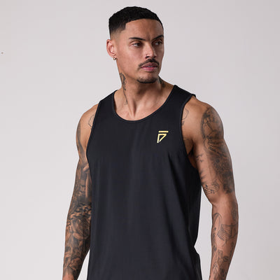 Gym King Fight Division Training Vest - Black/Gold
