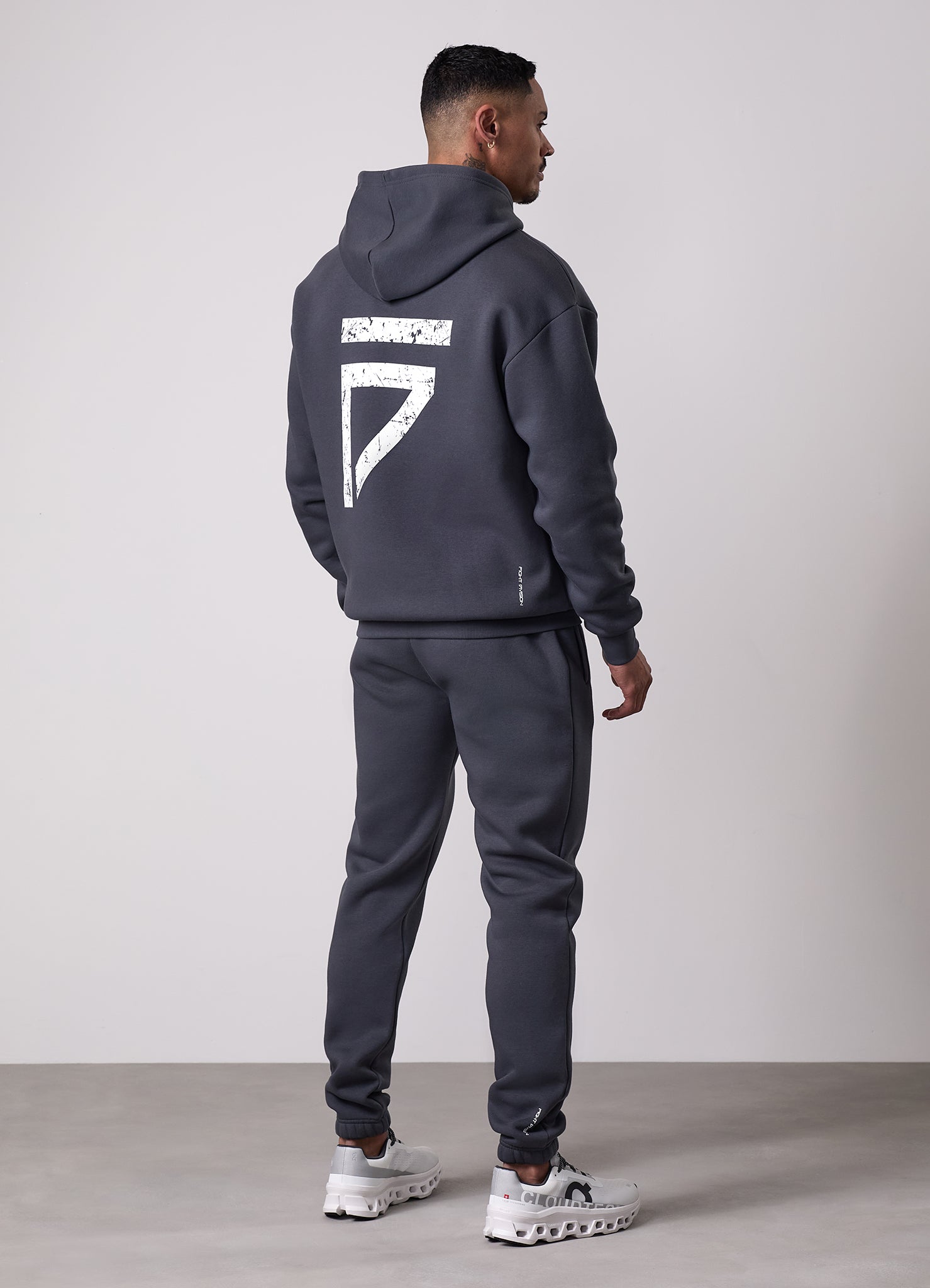 Gym King Fight Division Hood Tracksuit in Graphite - Men's Fight