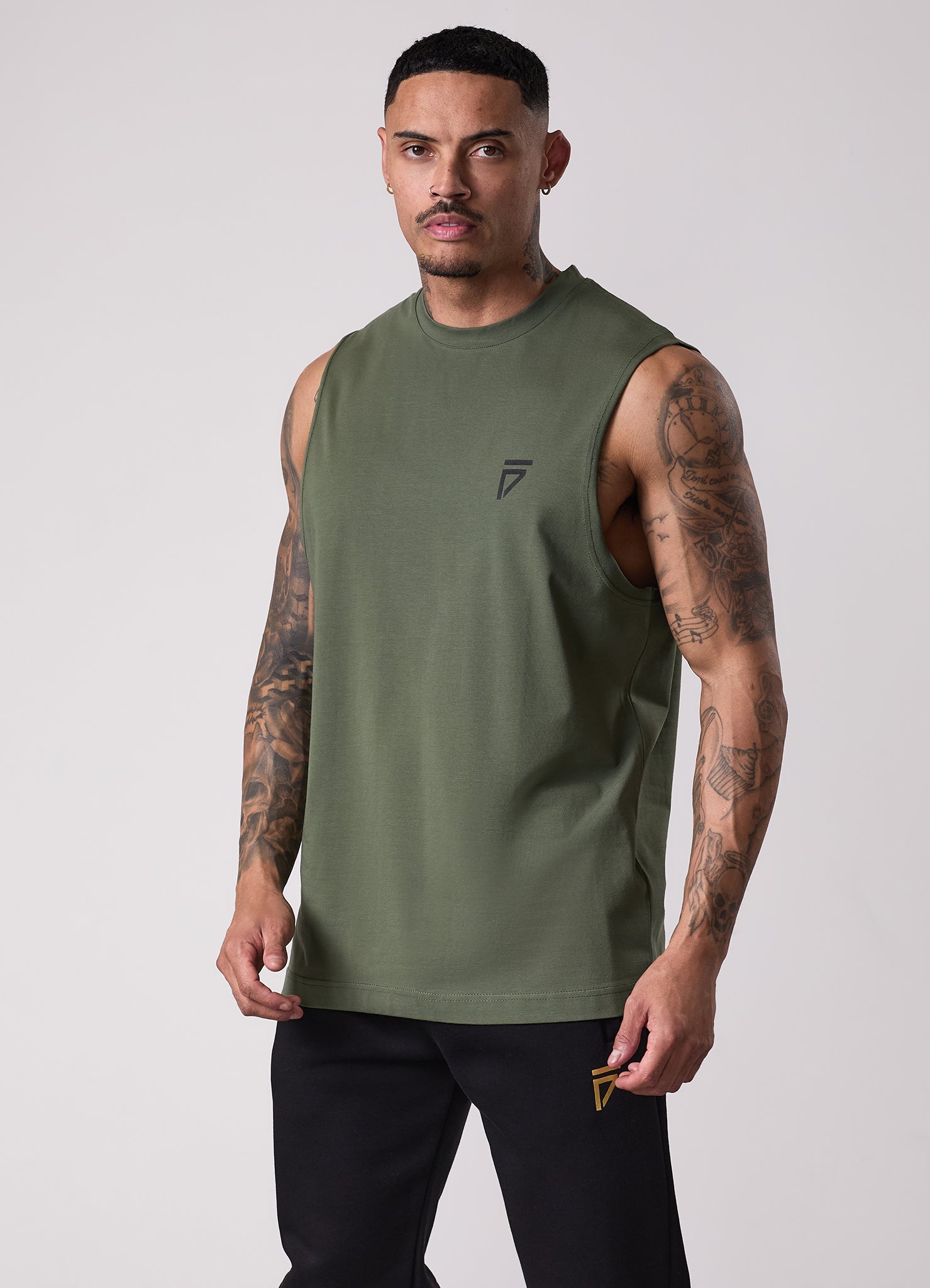 Gym King Fight Division Tank - Deep Olive