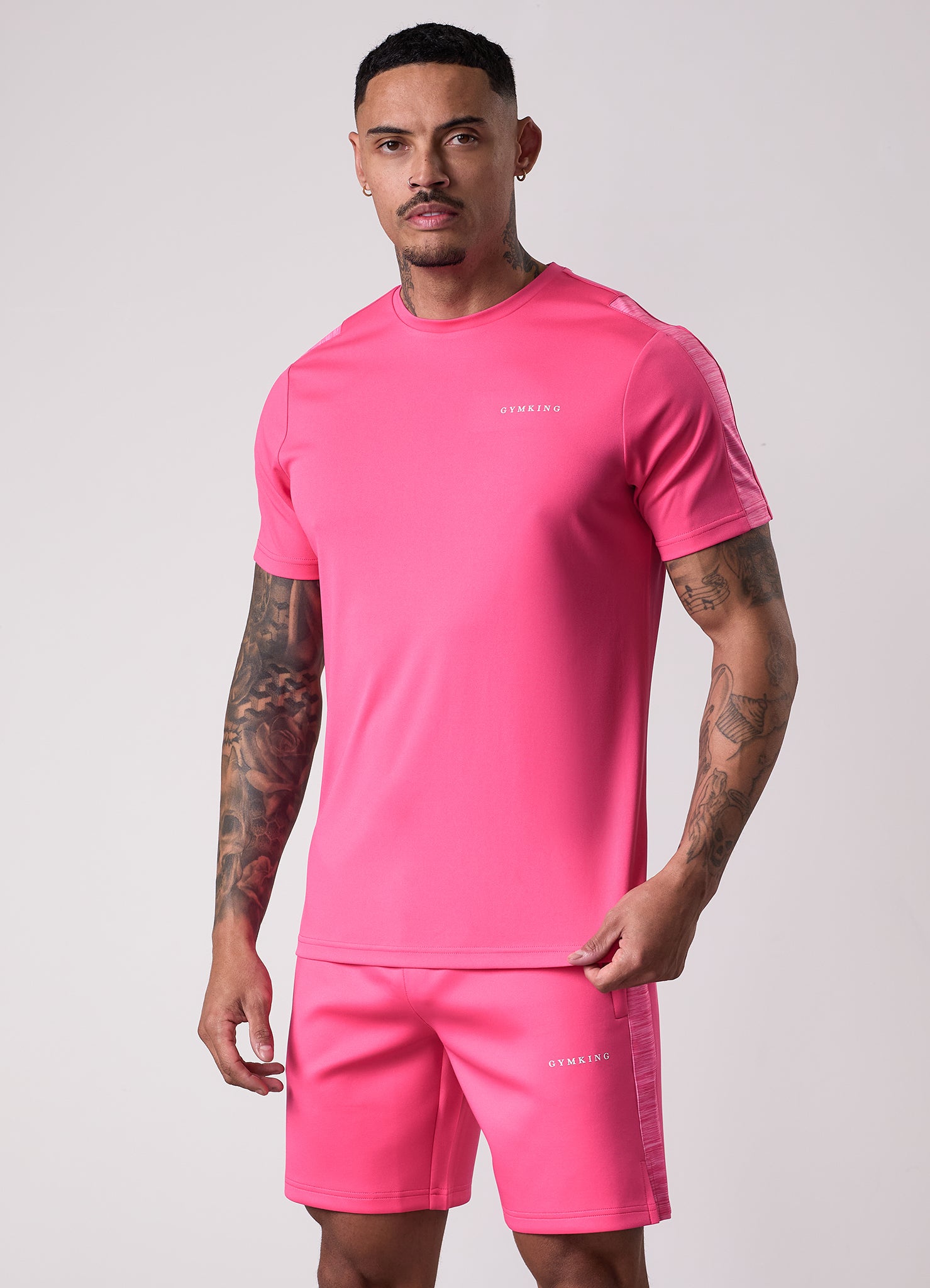 Gym King Core Plus Poly 2.0 Tee - Raspberry