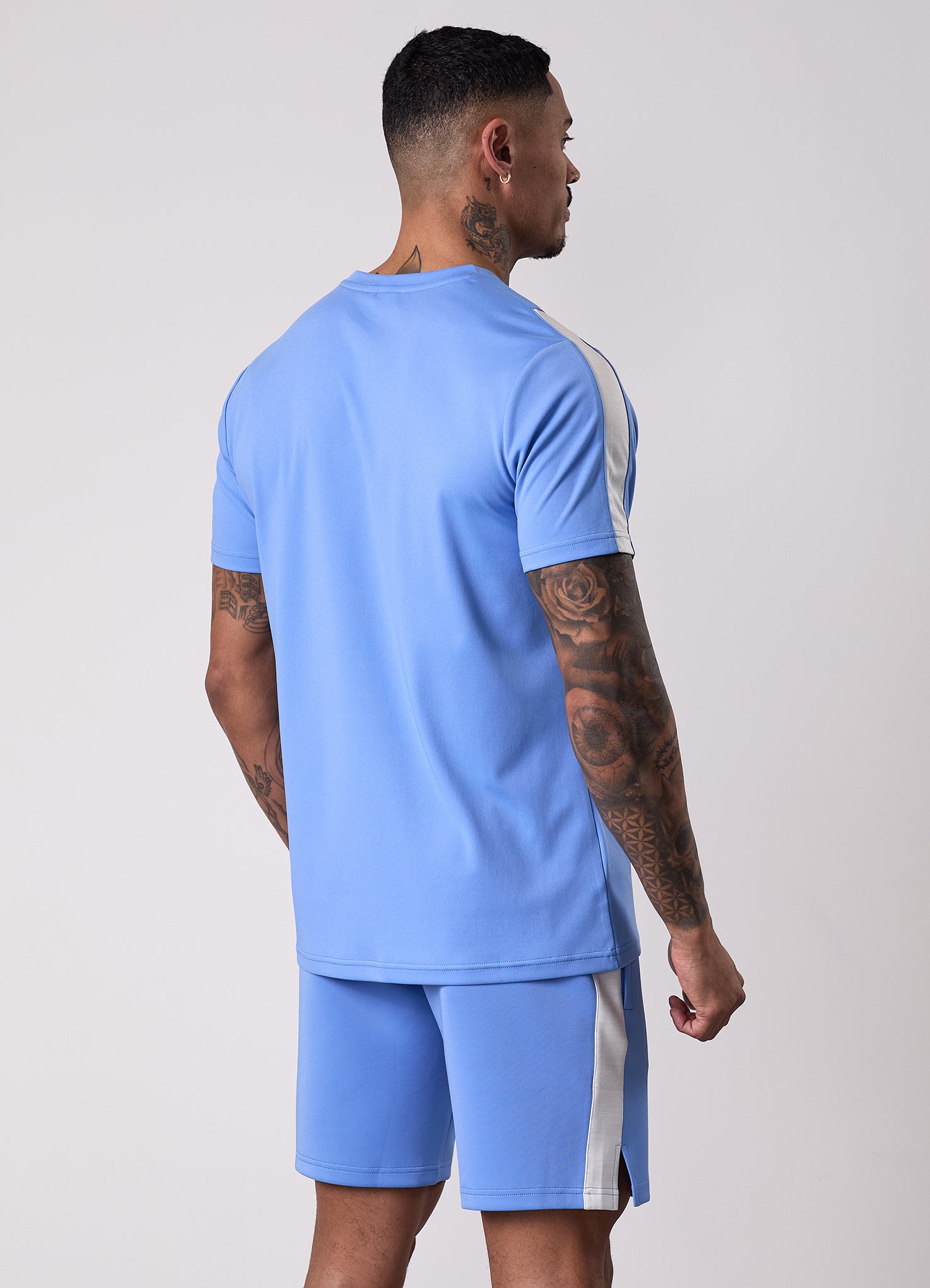 Gym King Core Plus Poly 2.0 Tee - Provence Blue/White