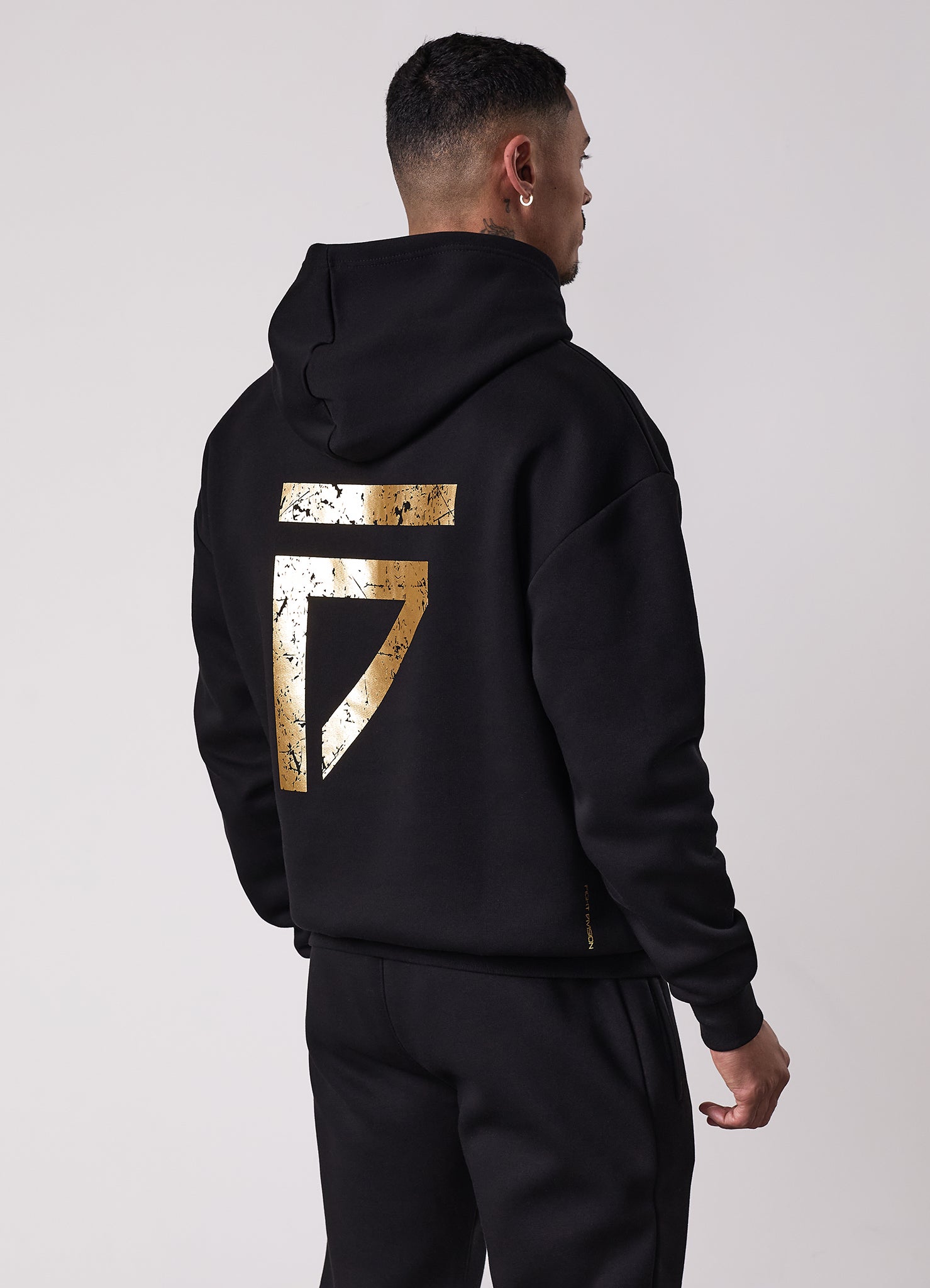 Gym King Fight Division Hood Tracksuit - Black