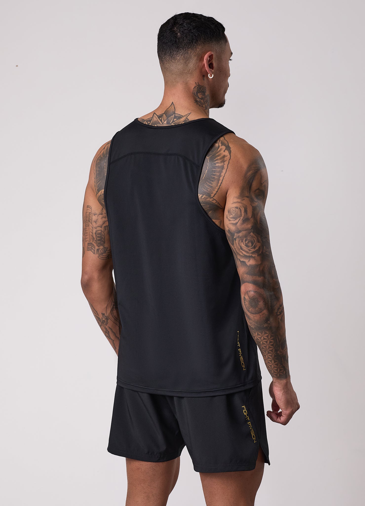 Gym King Fight Division Training Vest - Black/Gold