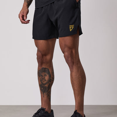 Gym King Fight Division Training 5" Short - Black/Gold