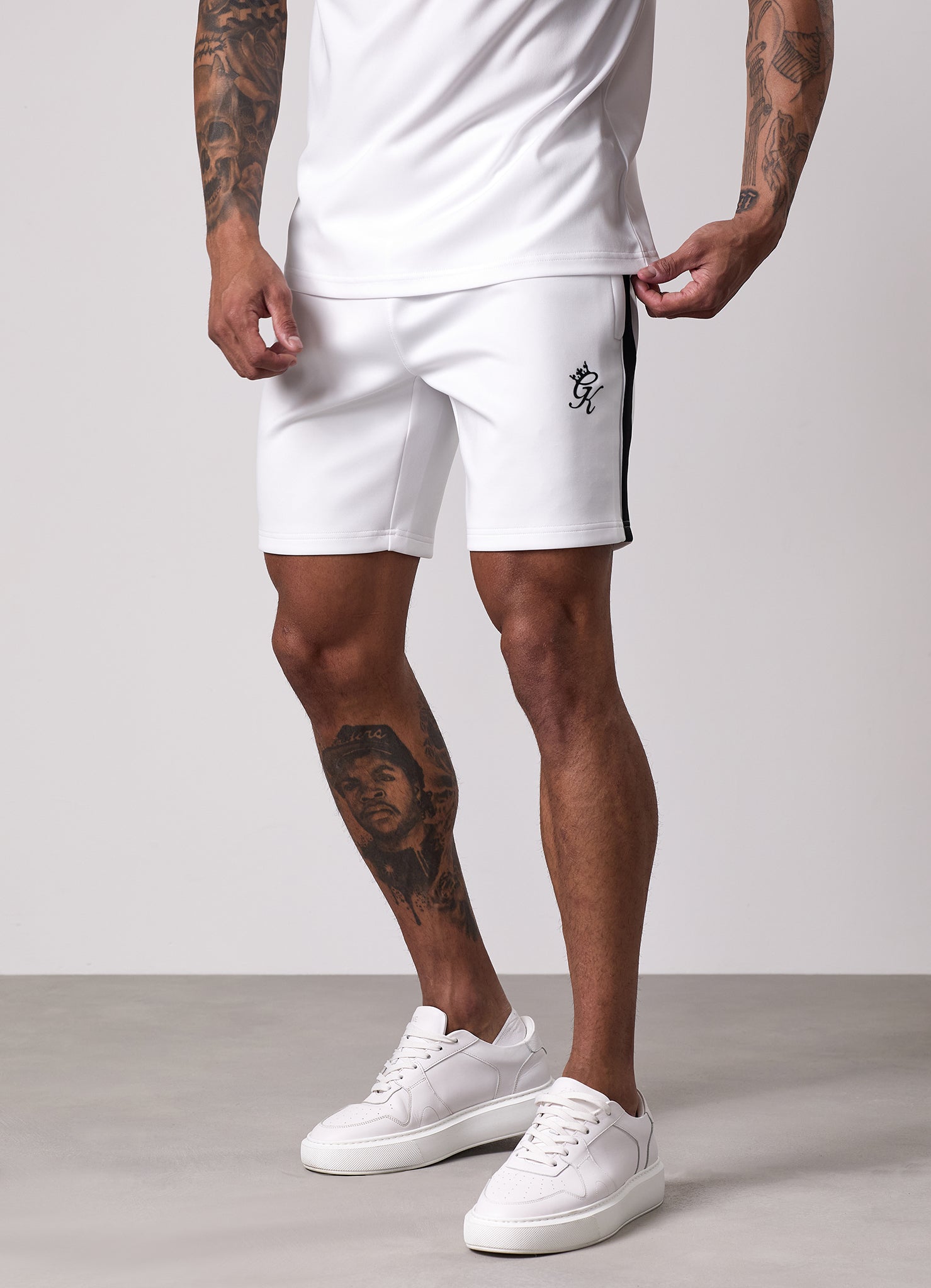Gym King Core Plus Poly Short - White