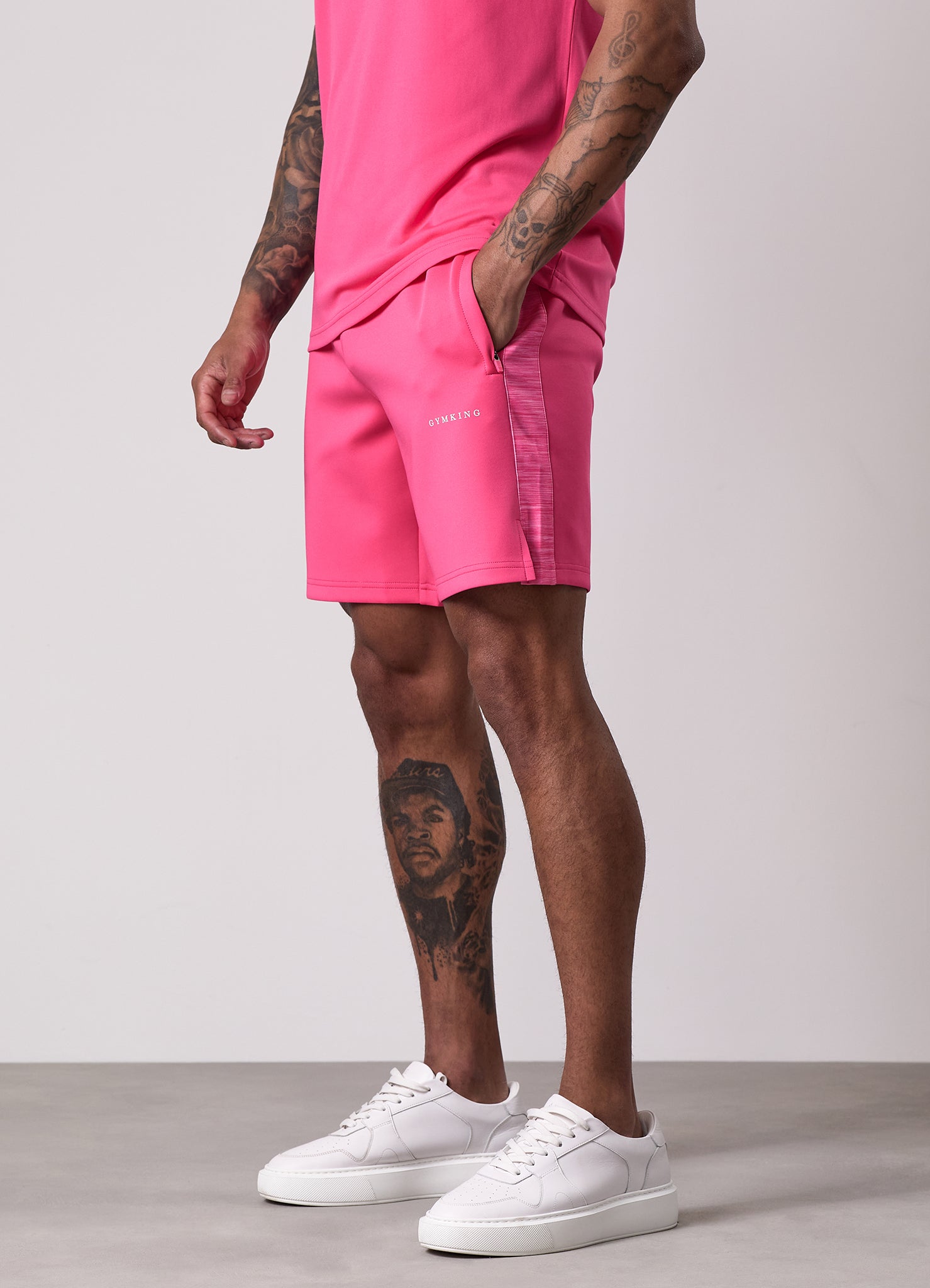 Gym King Core Plus Poly 2.0 Short - Raspberry