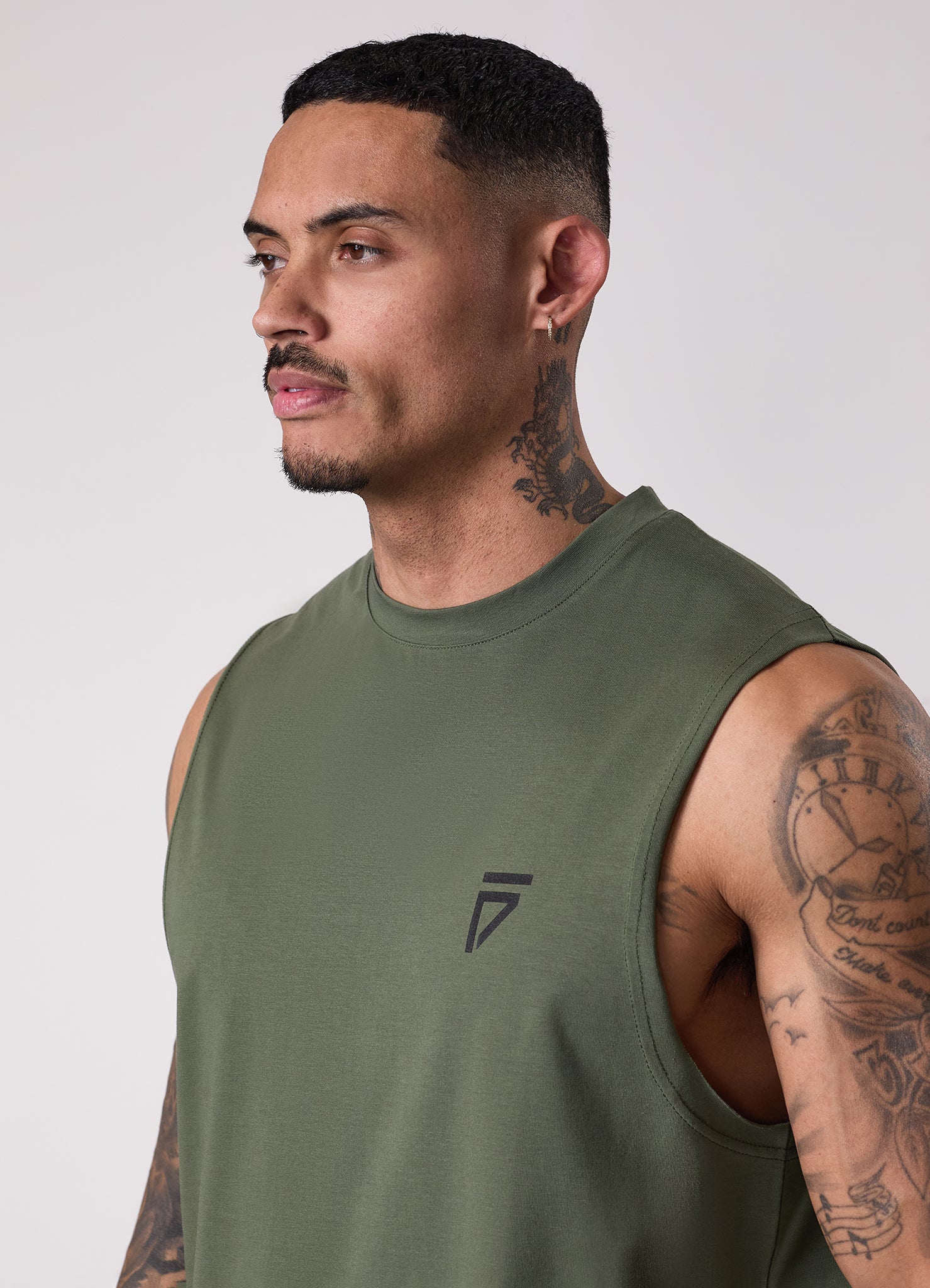 Gym King Fight Division Tank - Deep Olive