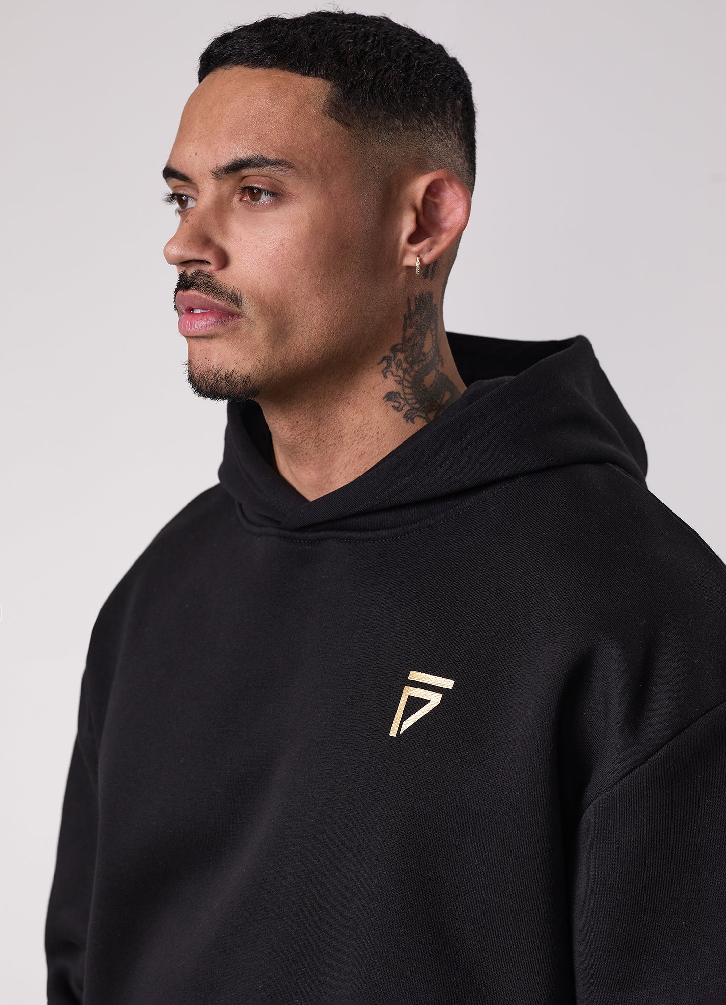 Gym King Fight Division Hood Tracksuit - Black