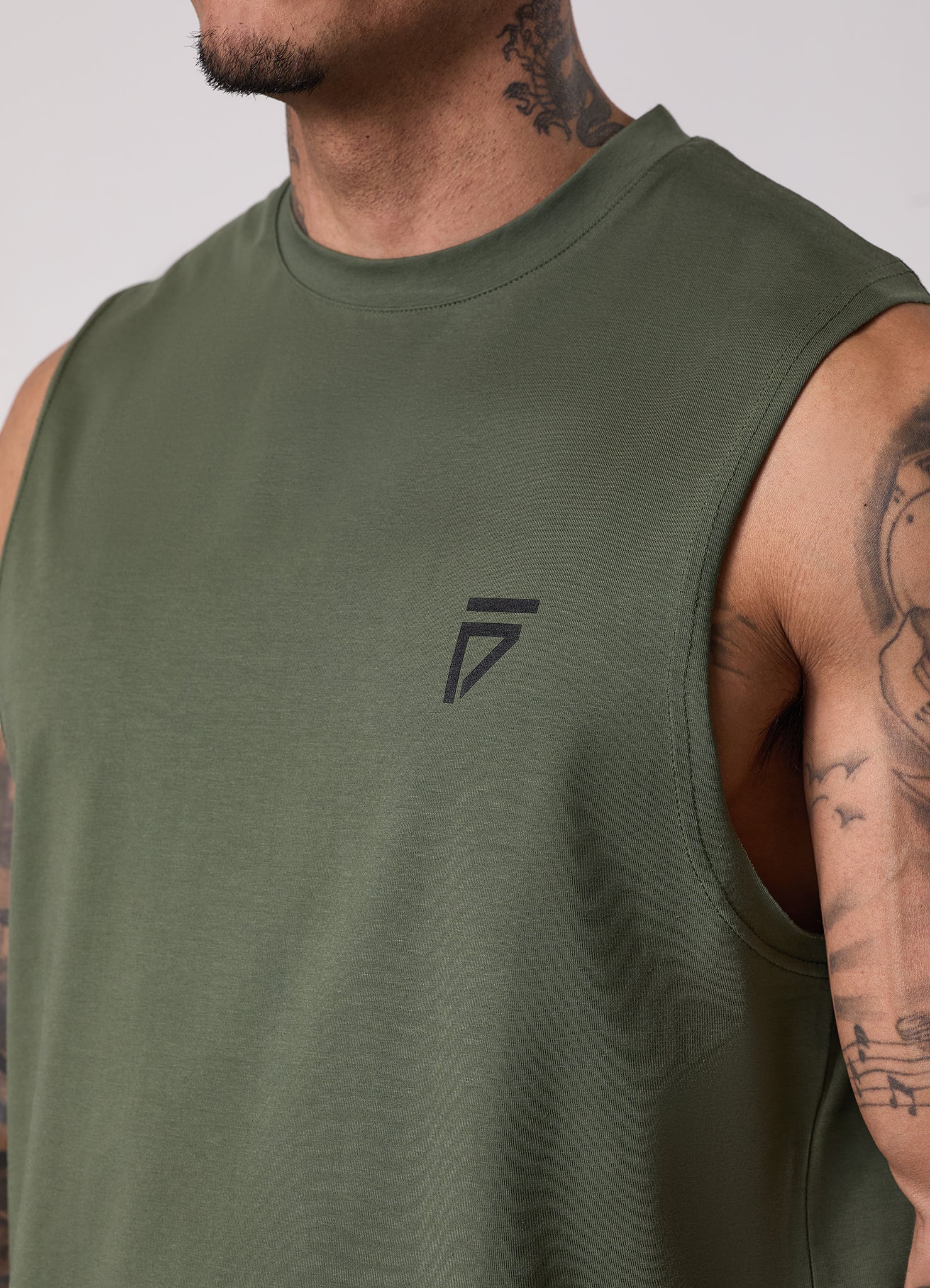 Gym King Fight Division Tank - Deep Olive