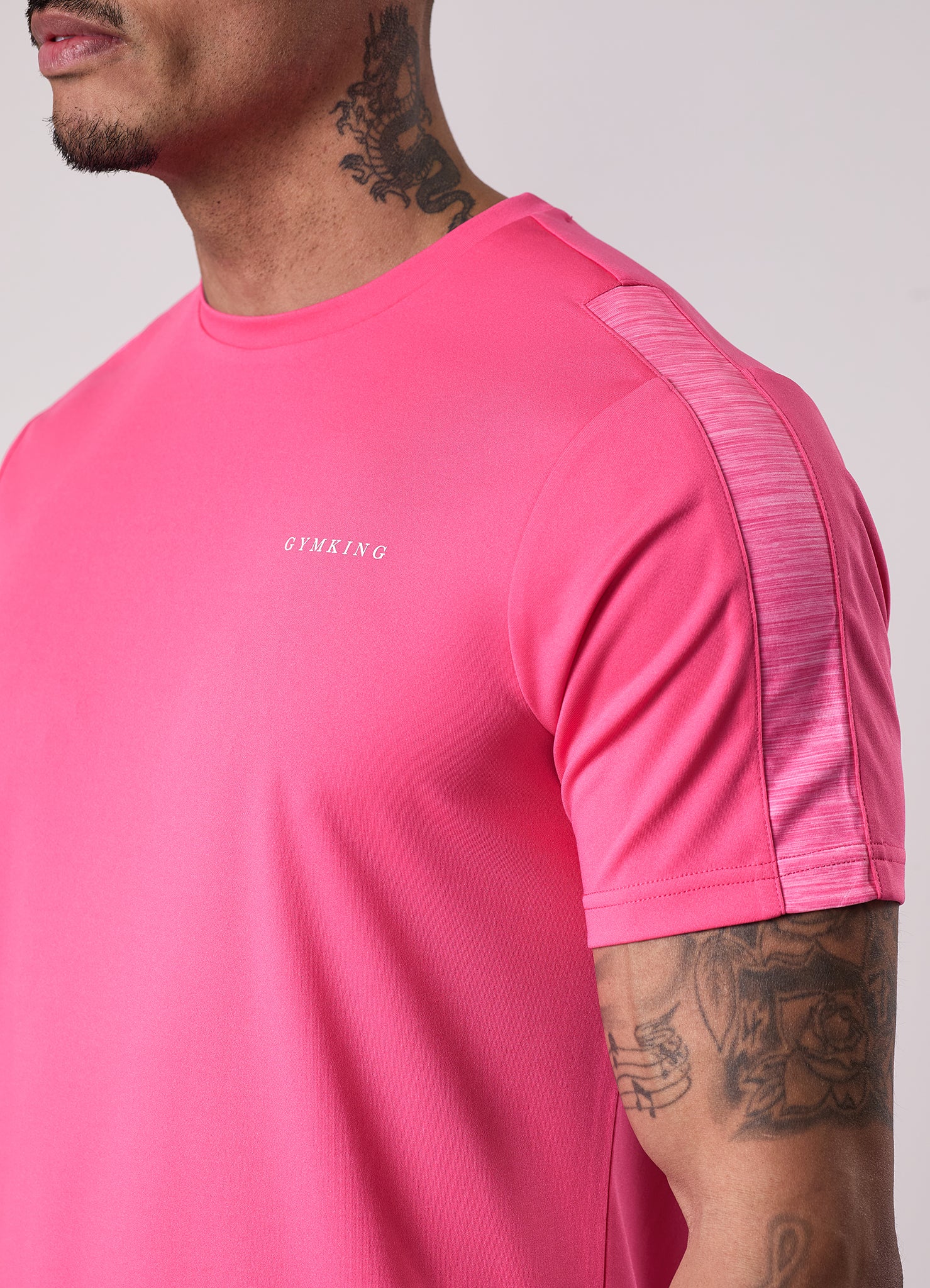Gym King Core Plus Poly 2.0 Tee - Raspberry