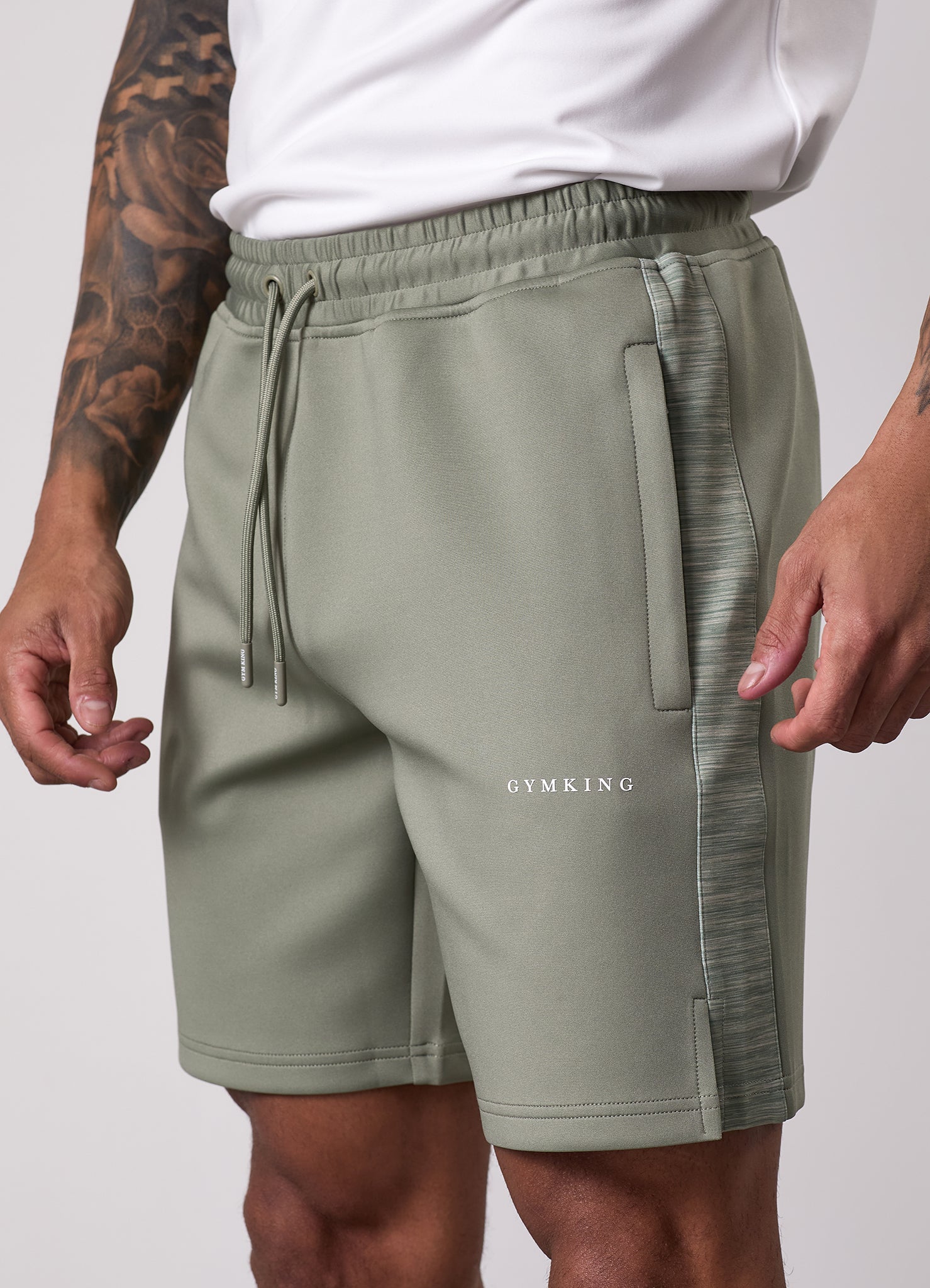 Gym King Core Plus Poly 2.0 Short - Soft Khaki