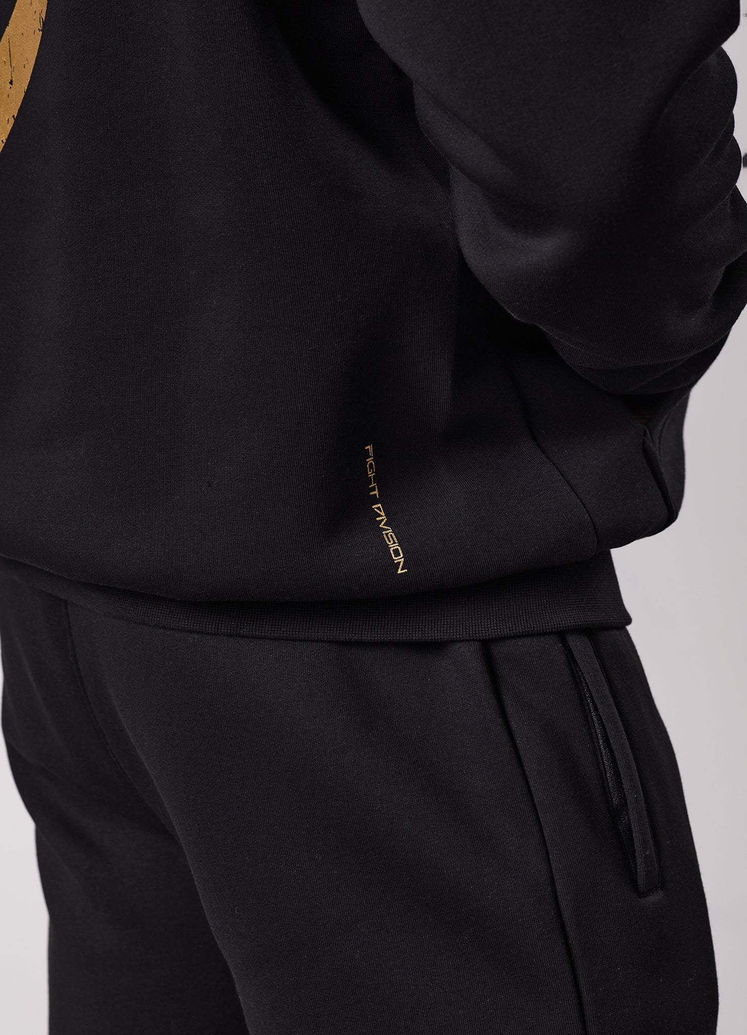 Gym King Fight Division Hood Tracksuit - Black