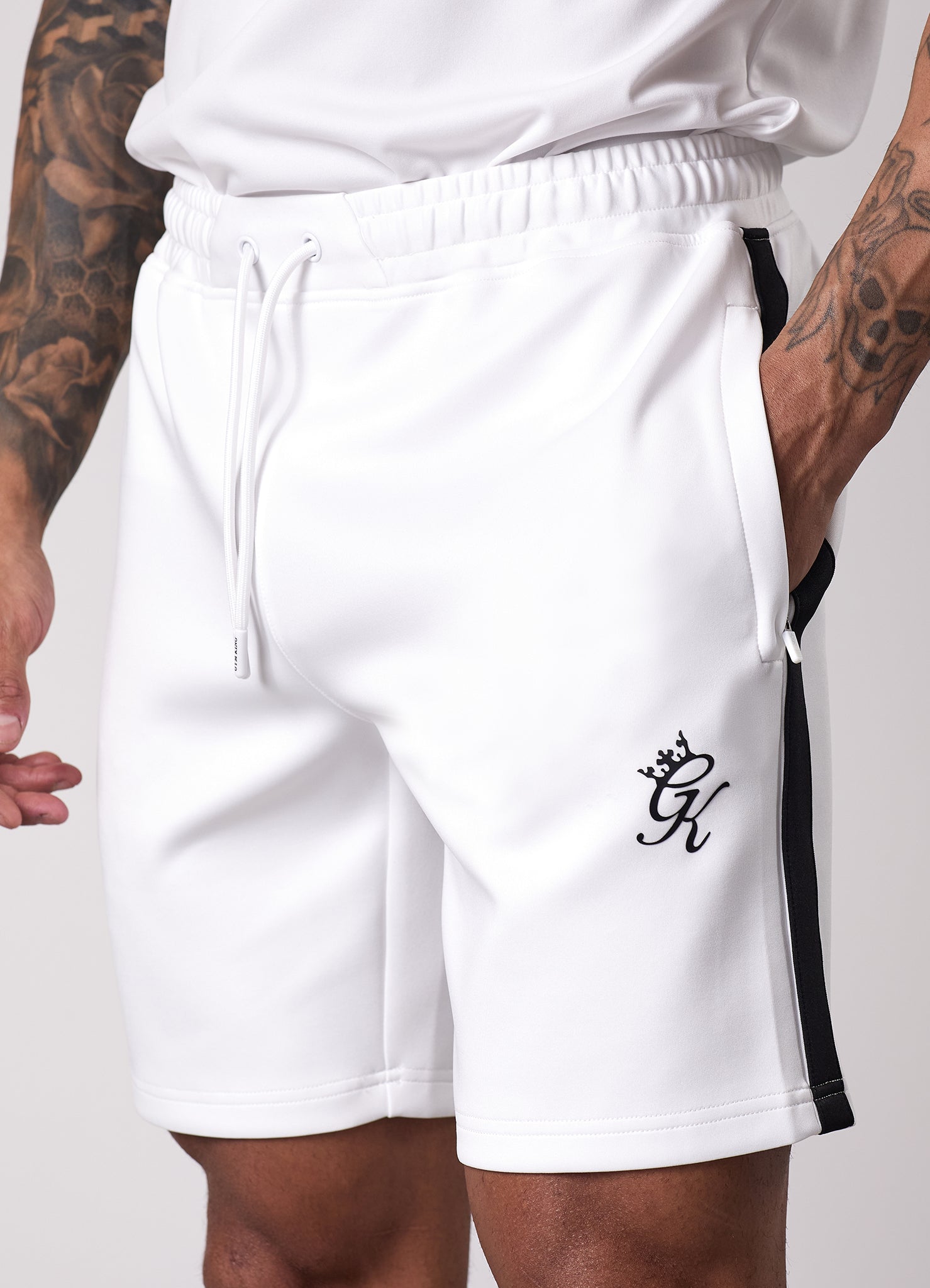 Gym King Core Plus Poly Short - White