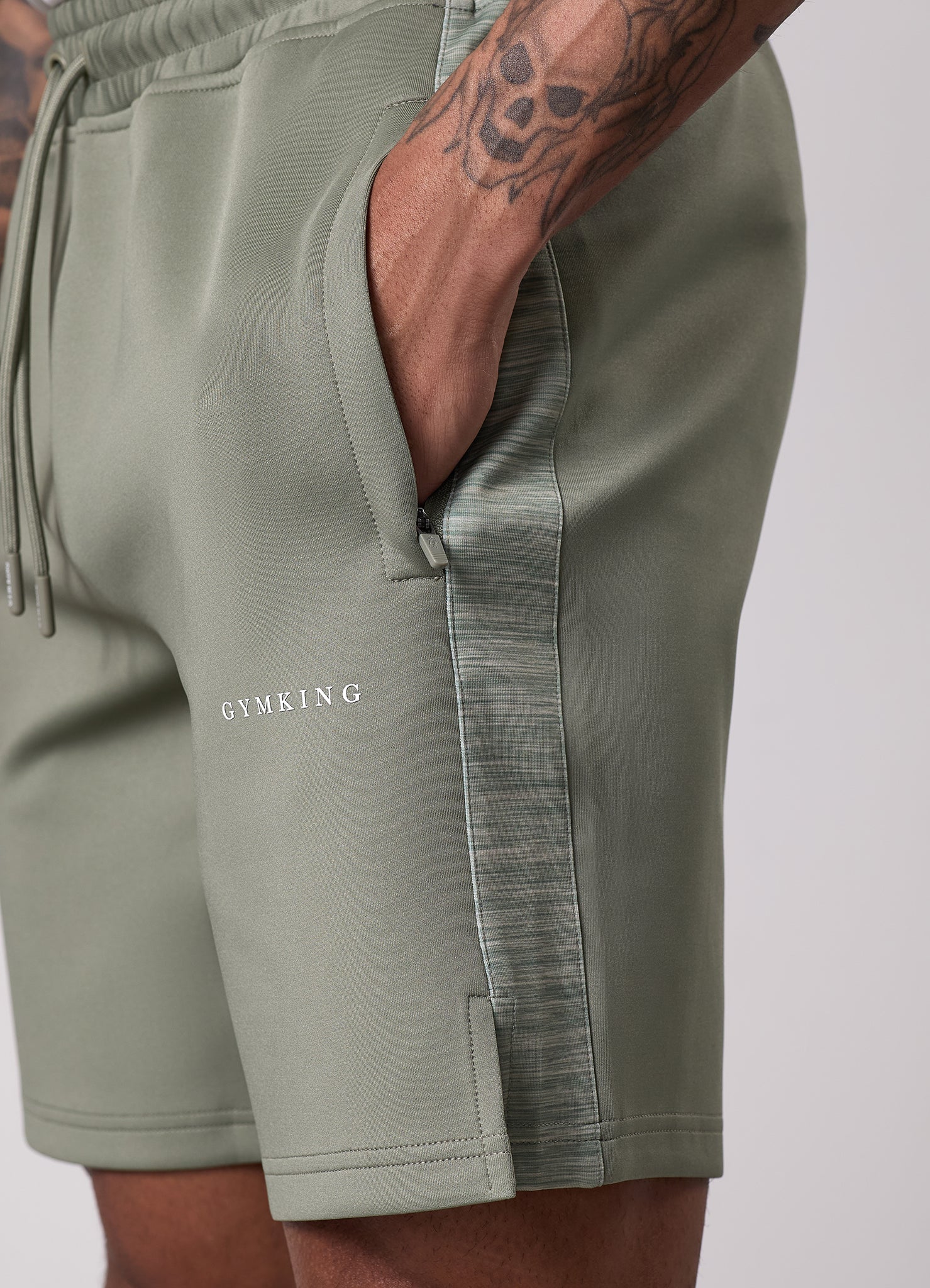 Gym King Core Plus Poly 2.0 Short - Soft Khaki