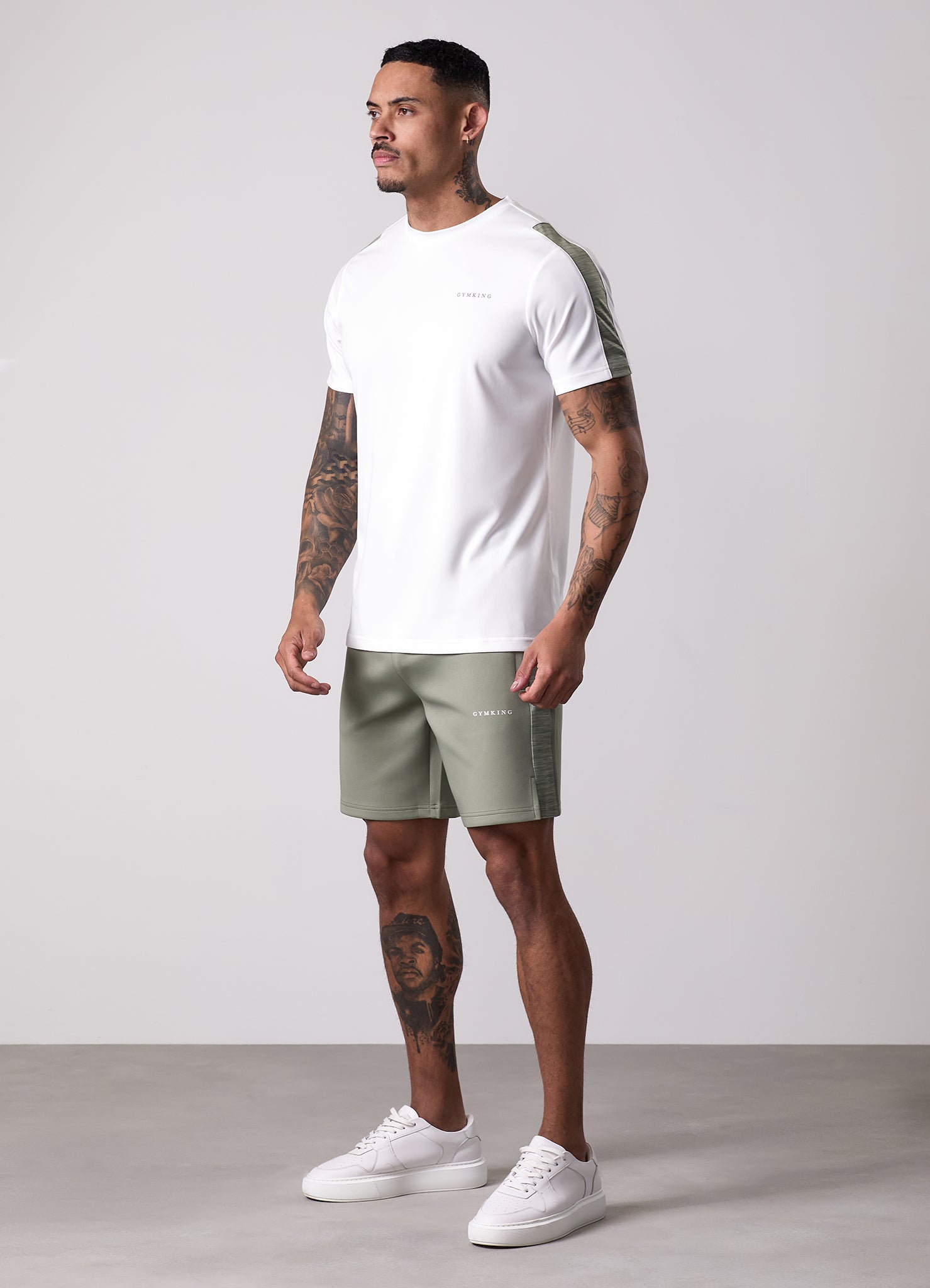 Gym King Core Plus Poly 2.0 Short - Soft Khaki